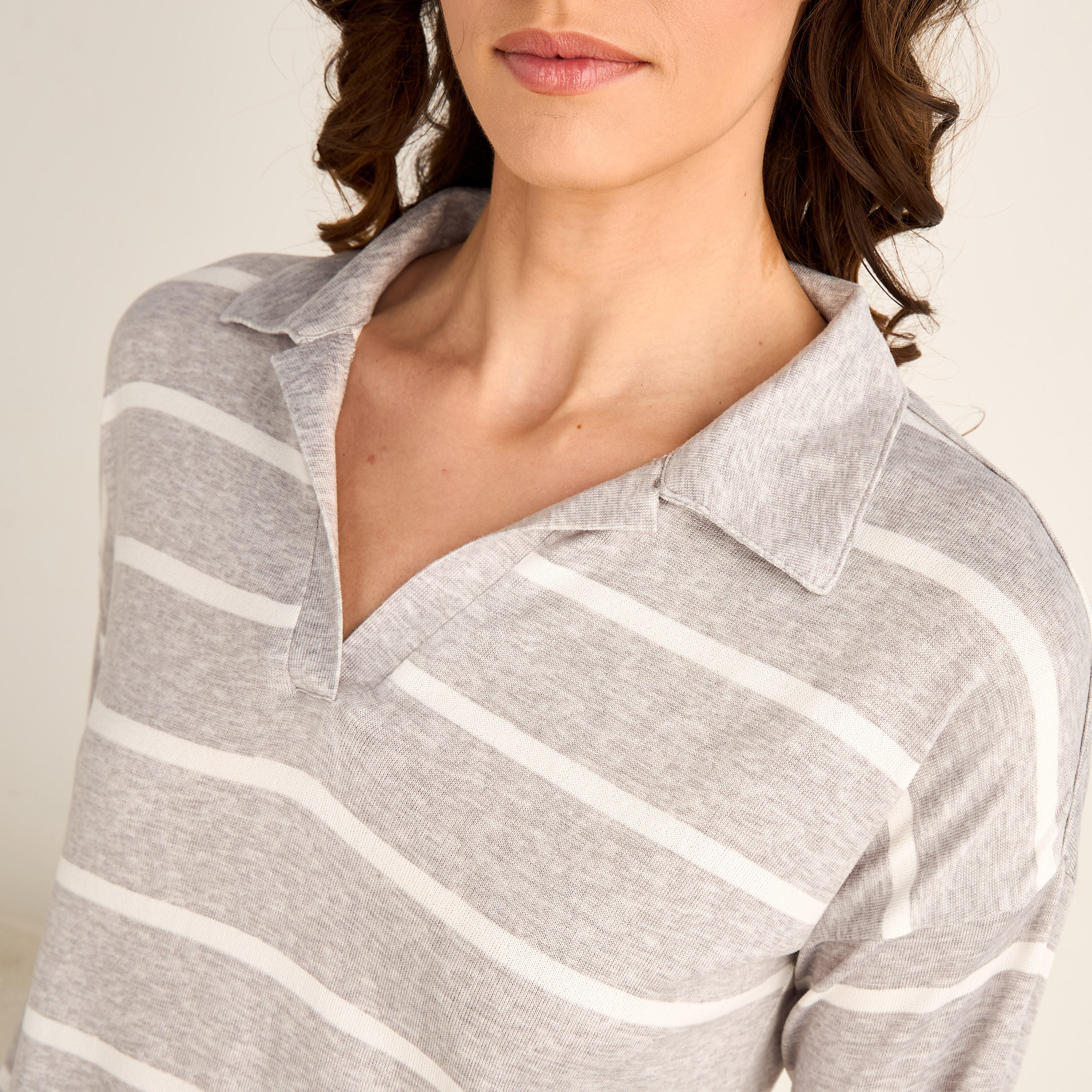 طقم بيجاما تيشيرت بولو وبنطلون رياضي-women-clothing-nightwear-pyjamas-longsets-image-5