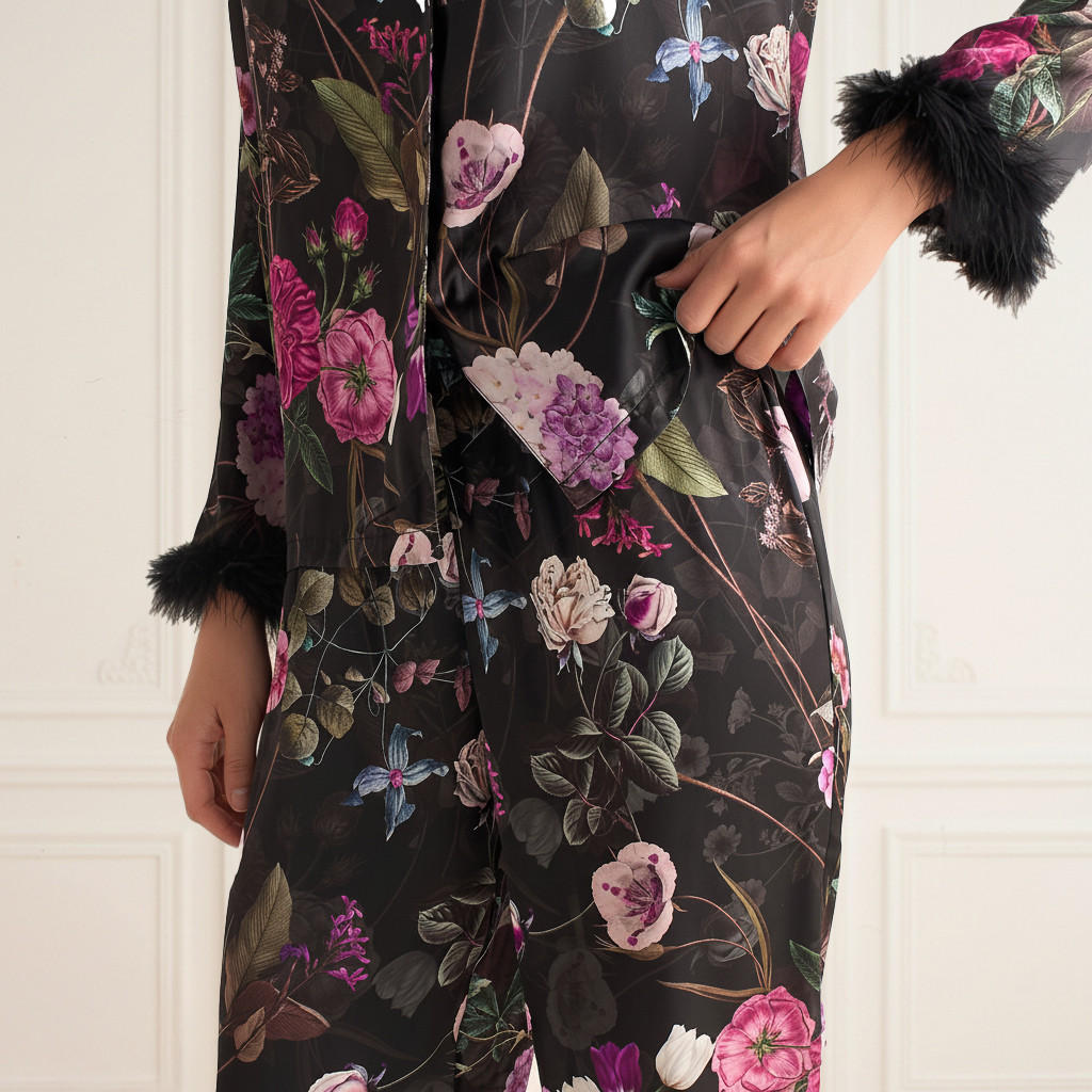 طقم بيجاما ساتان قميص وبنطلون-women-clothing-nightwear-pyjamas-longsets-image-5