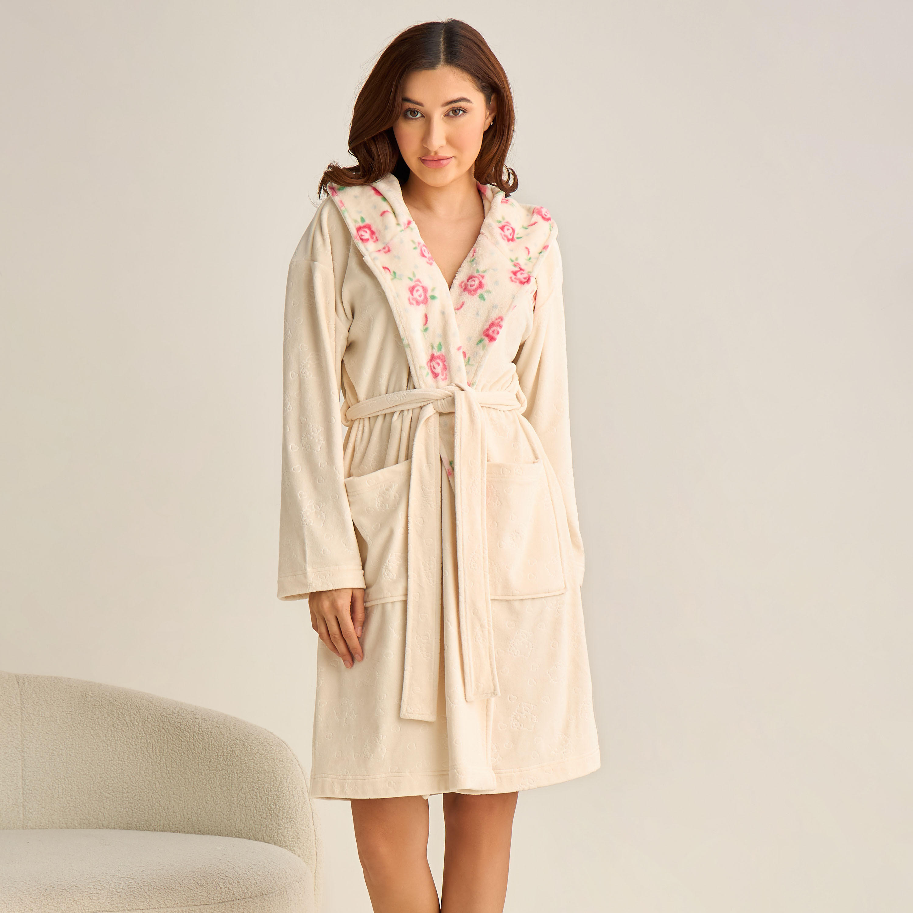 روب طول الركبة بحزام وطبعات-women-clothing-nightwear-robes-image-5