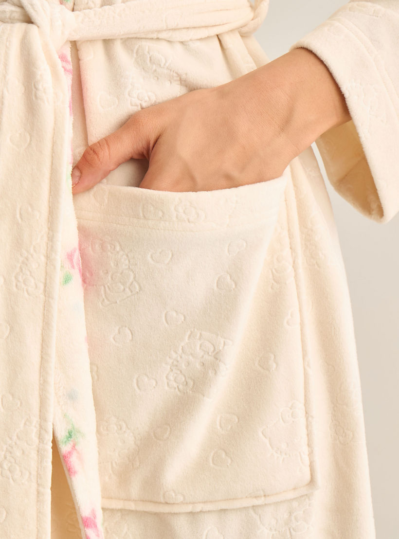 روب طول الركبة بحزام وطبعات-women-clothing-nightwear-robes-image-2