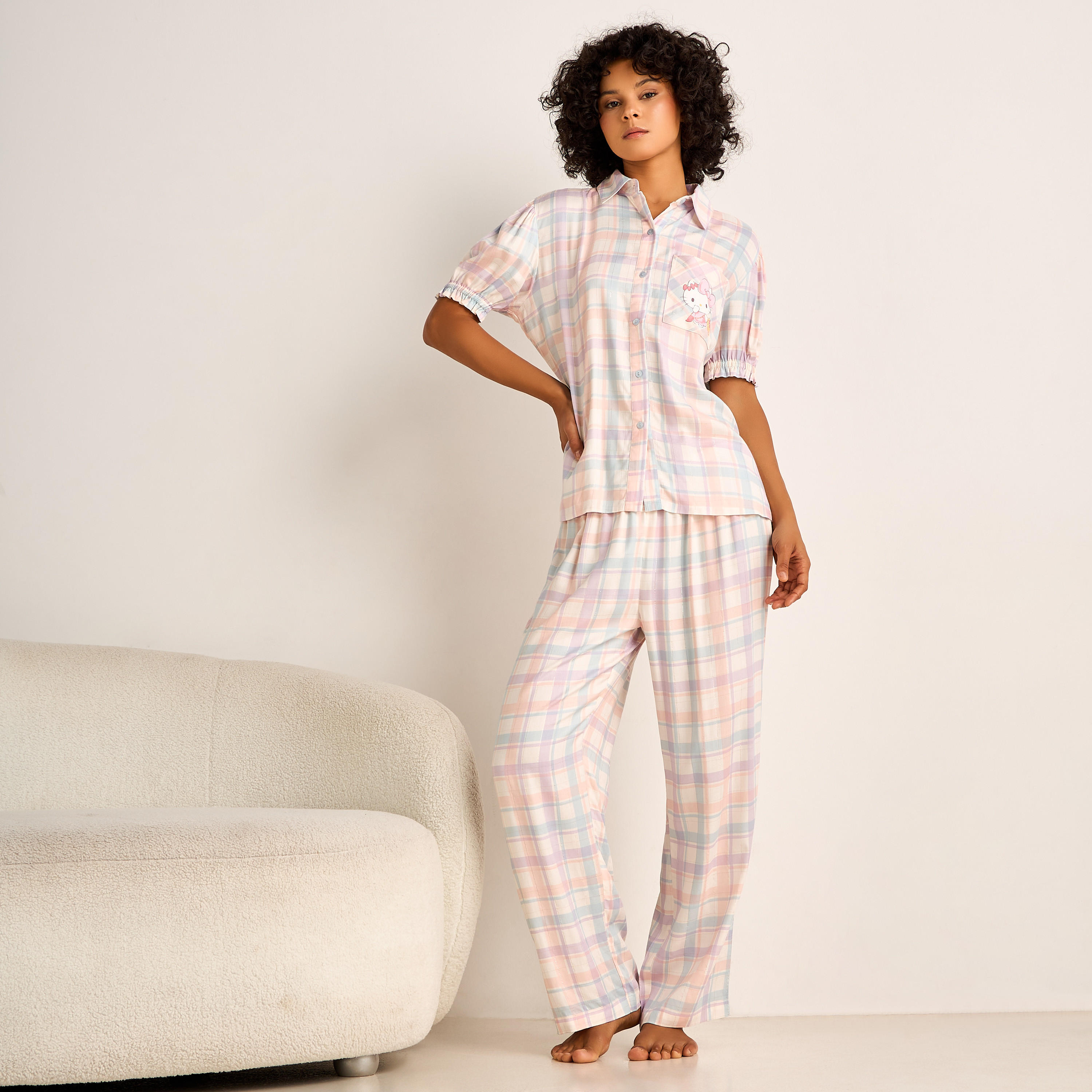 Pyjama Set Shirt & Trousers-women-clothing-nightwear-pyjamas-longsets-image-1