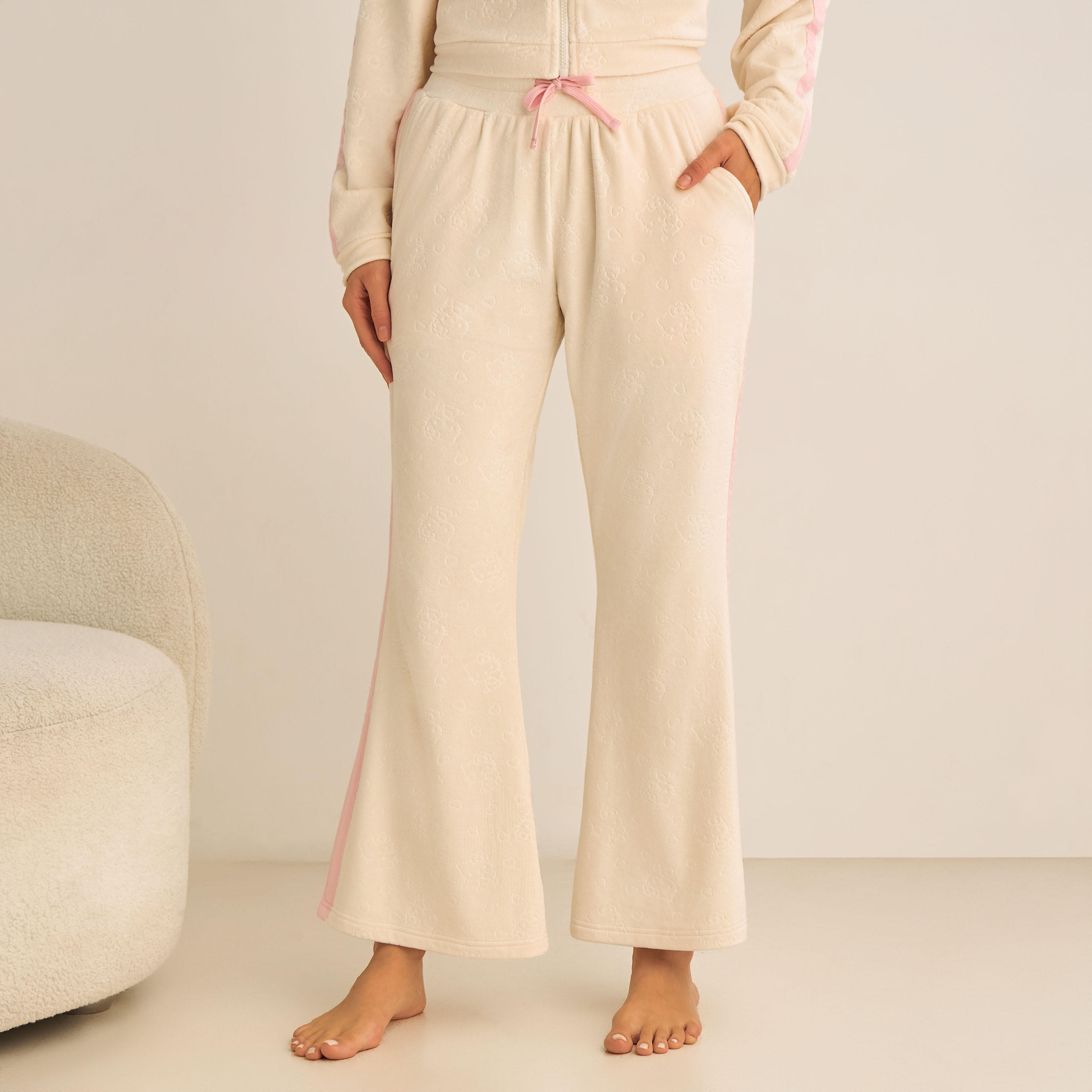 Polyester Fleece Pyjama Set Jacket & Trousers-women-clothing-nightwear-pyjamas-longsets-image-4