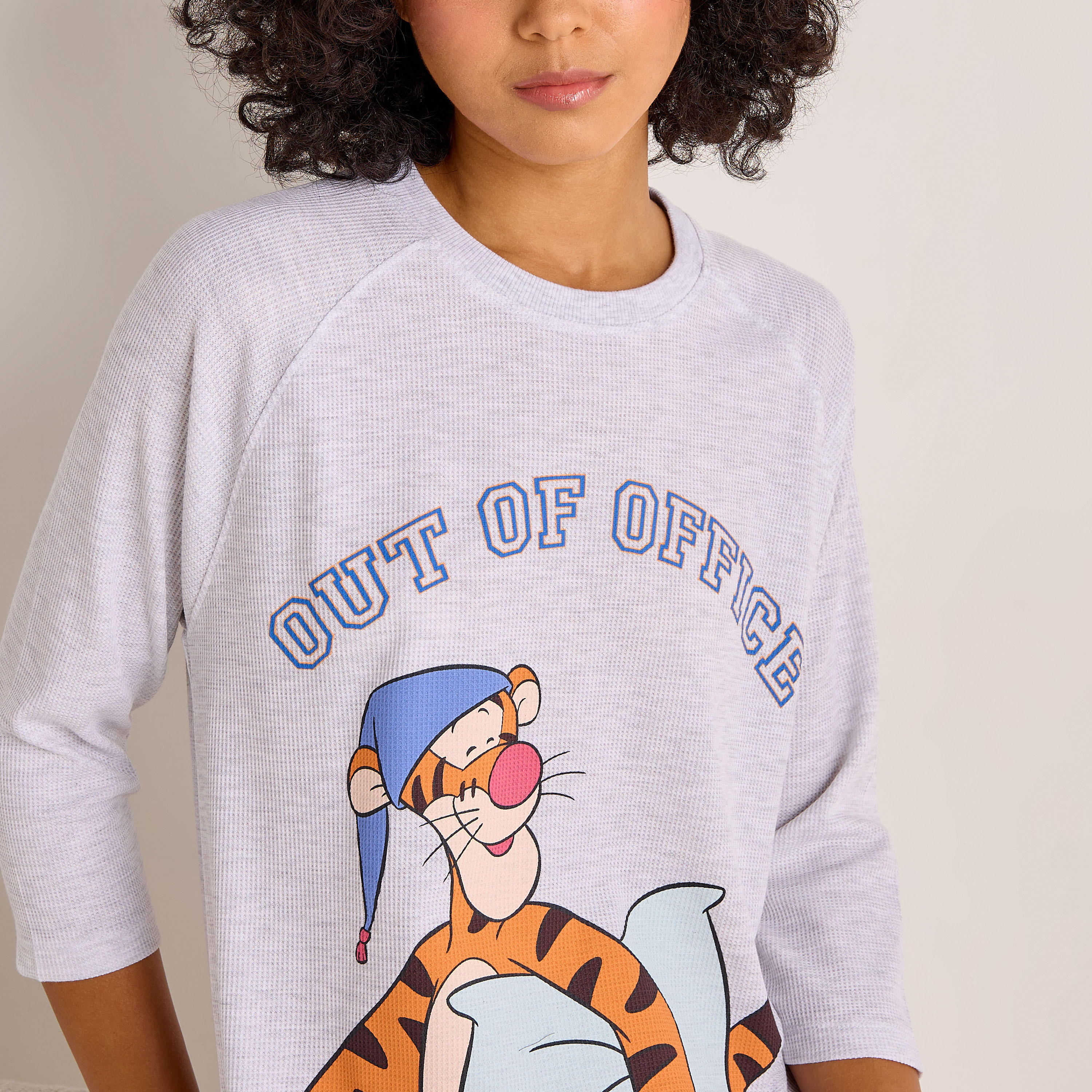 Sleepshirt 3/4 Sleeves with Tigger Print-women-clothing-nightwear-nighties-image-3