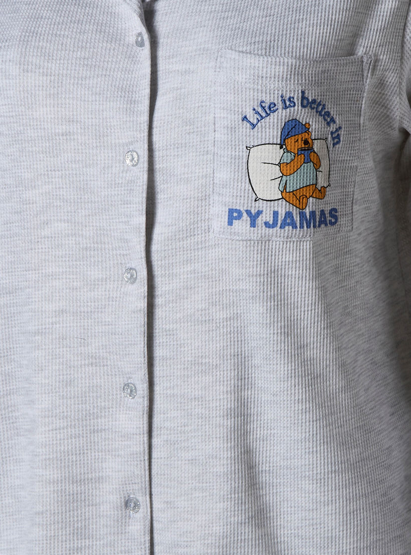 Winnie the Pooh Pyjama Set Button-Down Shirt & Trousers-women-clothing-nightwear-pyjamas-longsets-image-6