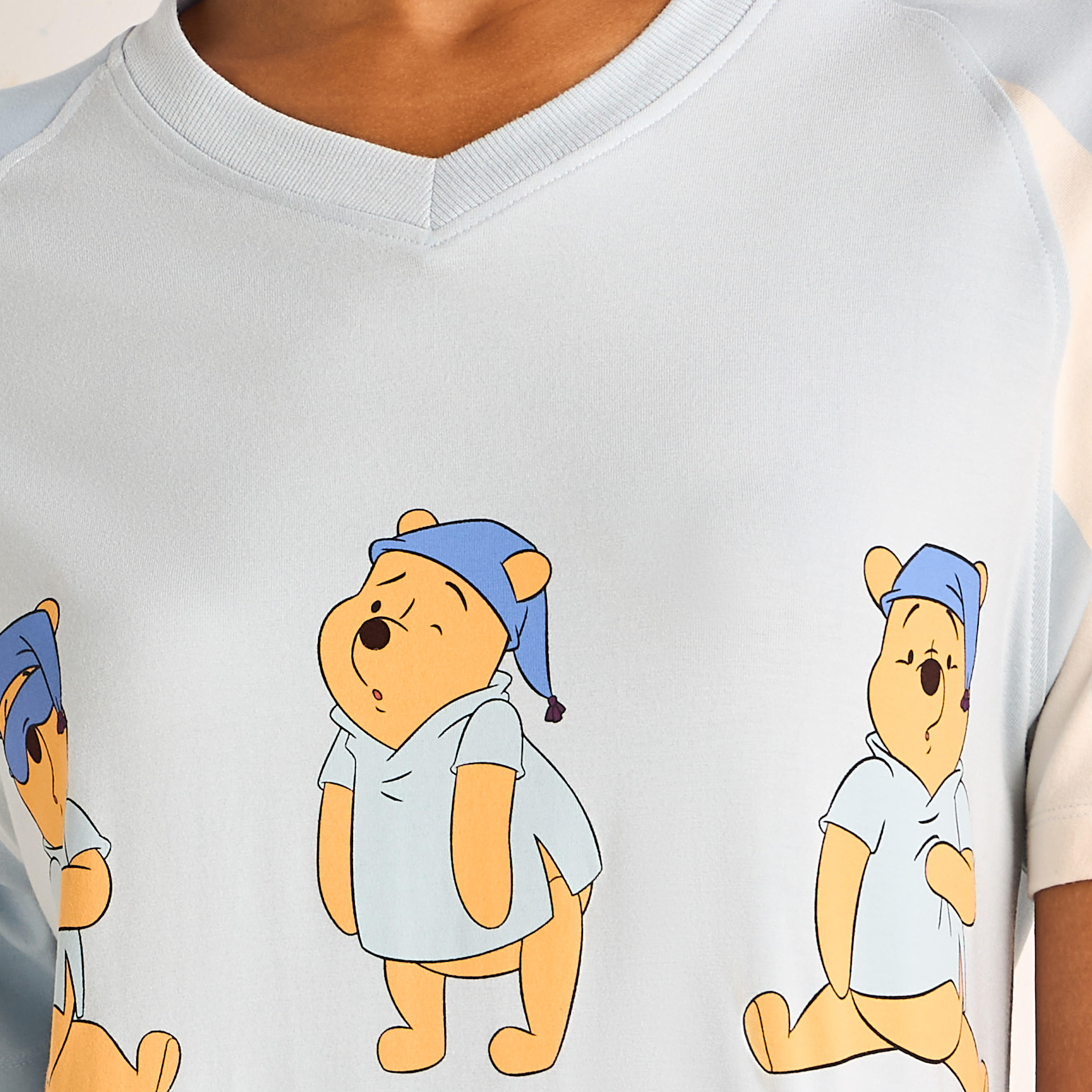 Sleepshirt Short Sleeves Winnie the Pooh Print-women-clothing-nightwear-nighties-image-4