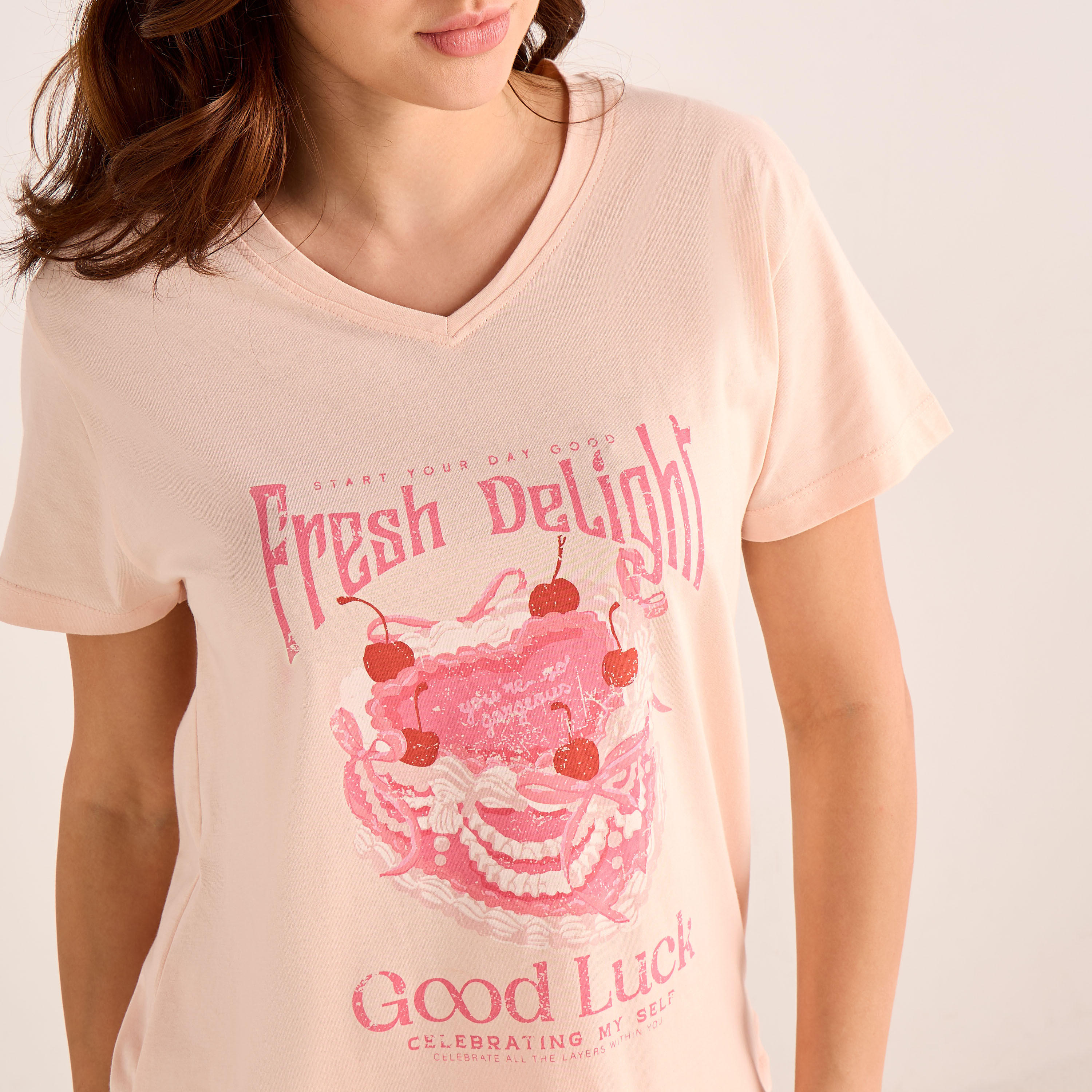 Pyjama Set T-shirt & Trousers Cotton-women-clothing-nightwear-pyjamas-longsets-image-5