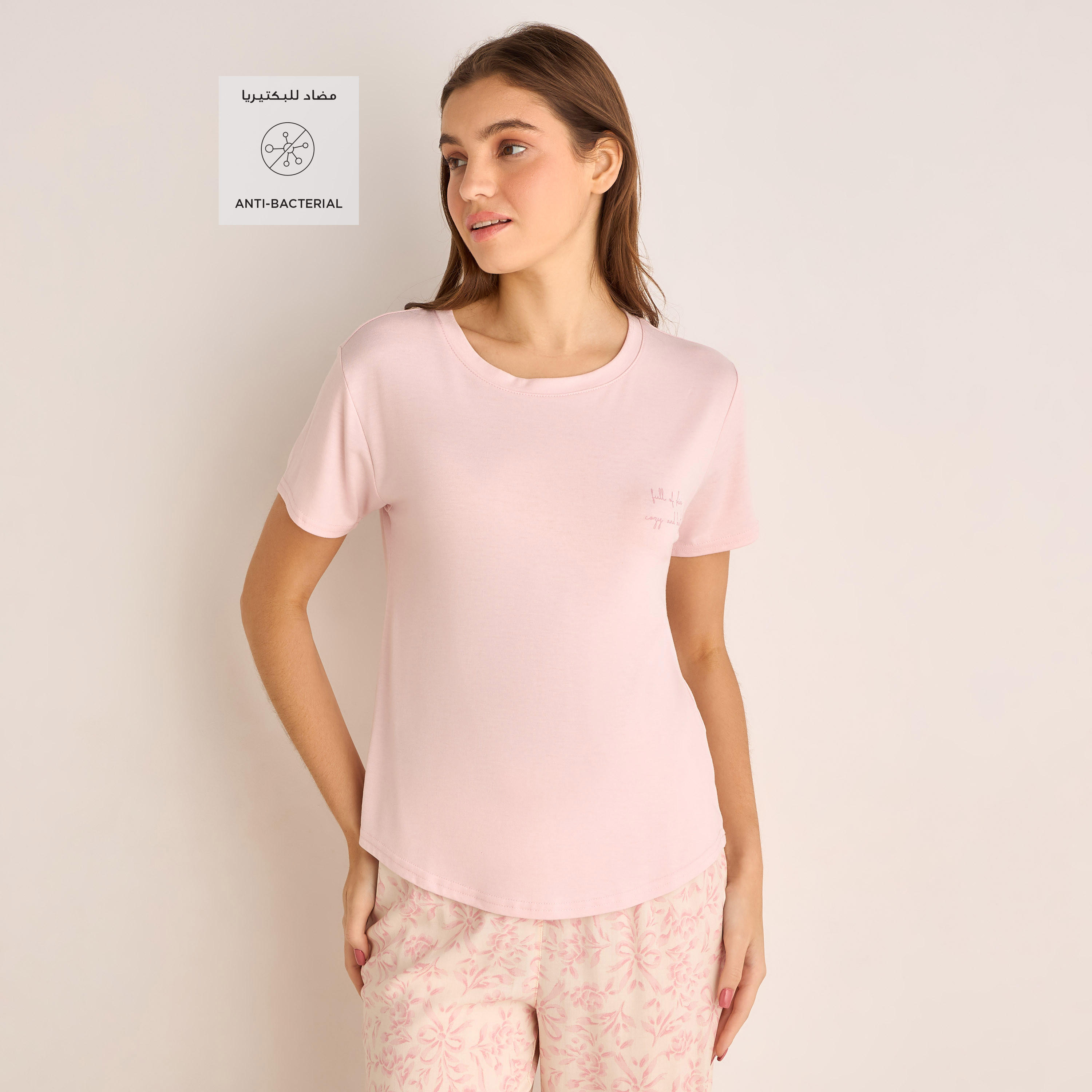 Pyjama Set T-shirt & Trousers-women-clothing-nightwear-pyjamas-longsets-image-2