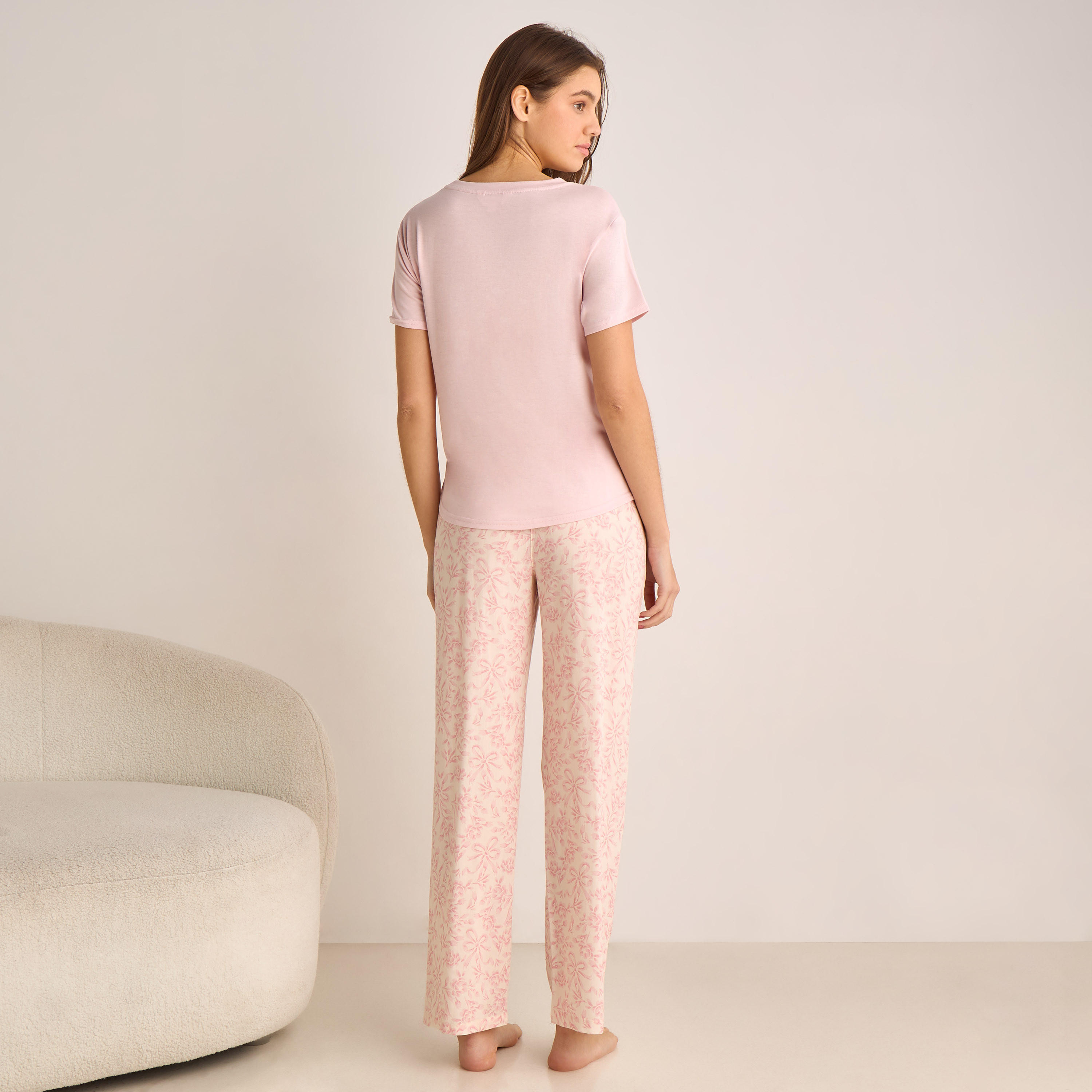 Pyjama Set T-shirt & Trousers-women-clothing-nightwear-pyjamas-longsets-image-4
