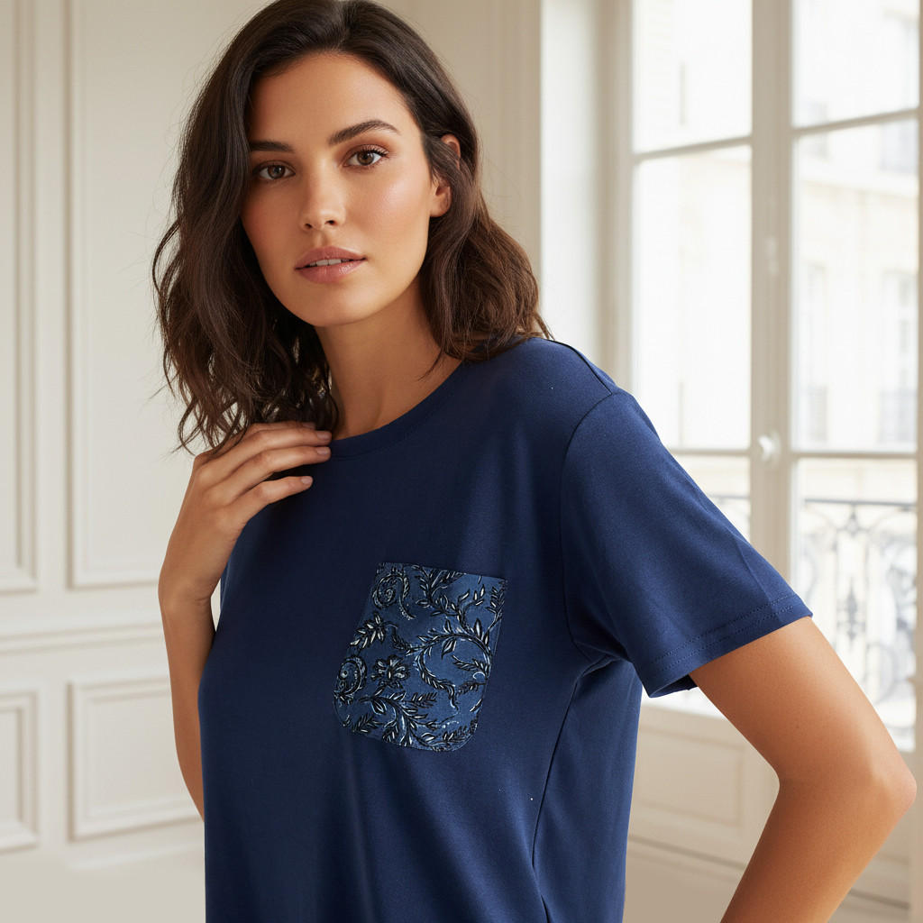 طقم بيجاما بنطلون وتيشيرت فيسكوز-women-clothing-nightwear-pyjamas-longsets-image-2