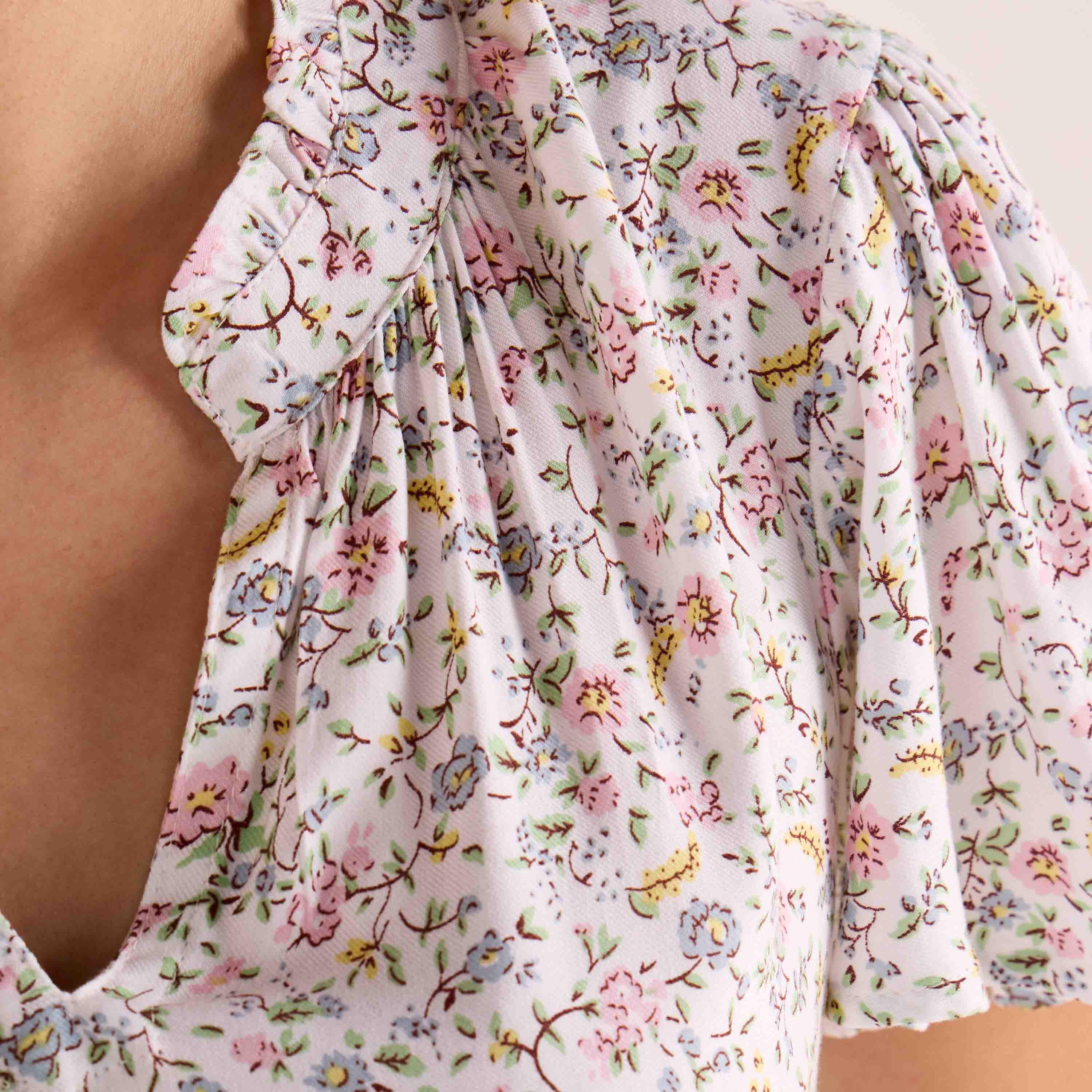 Set of 2 Night Dress Flutter Sleeves Tiered Viscose-women-clothing-nightwear-nighties-image-6