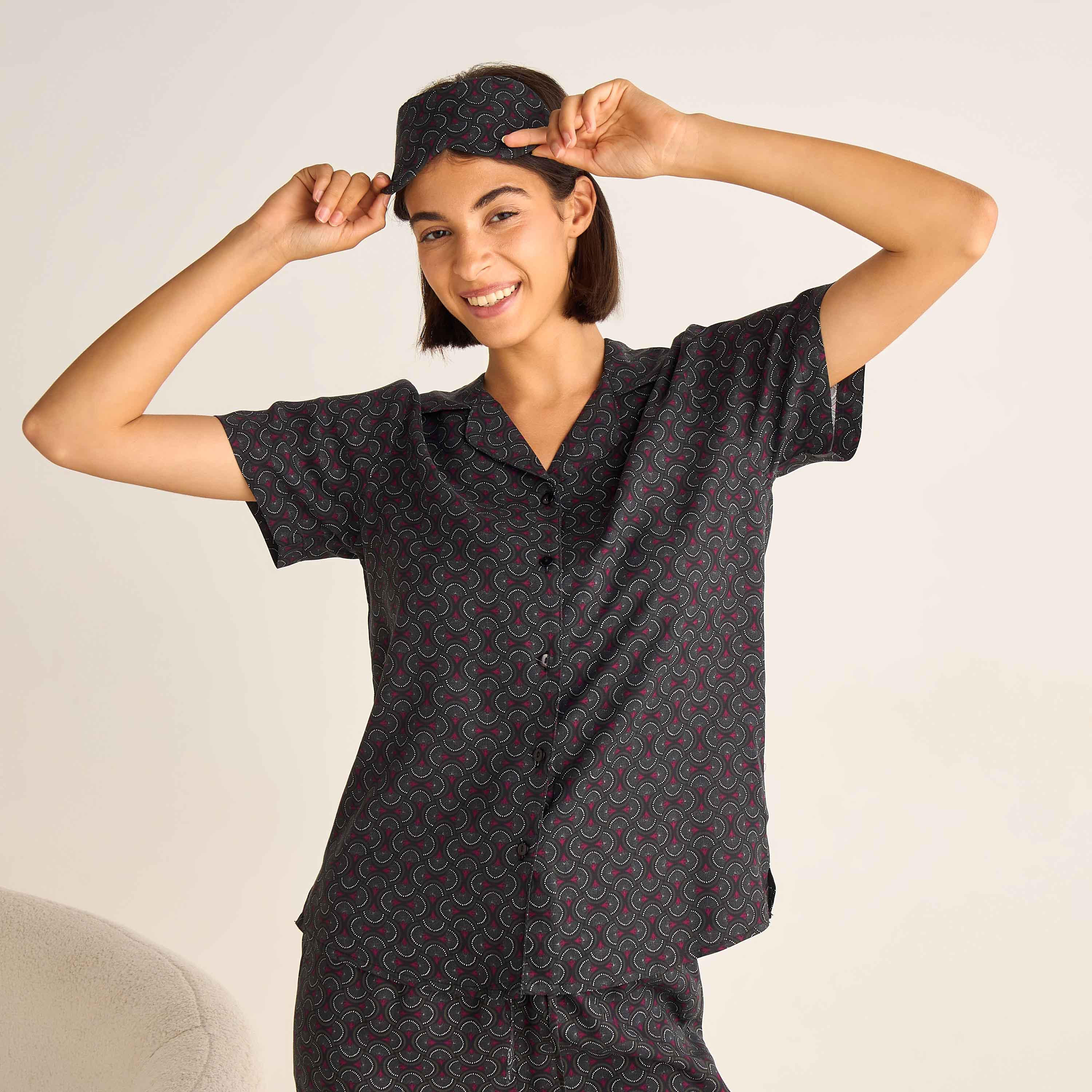 طقم بيجاما قميص وبنطلون-women-clothing-nightwear-pyjamas-longsets-image-2