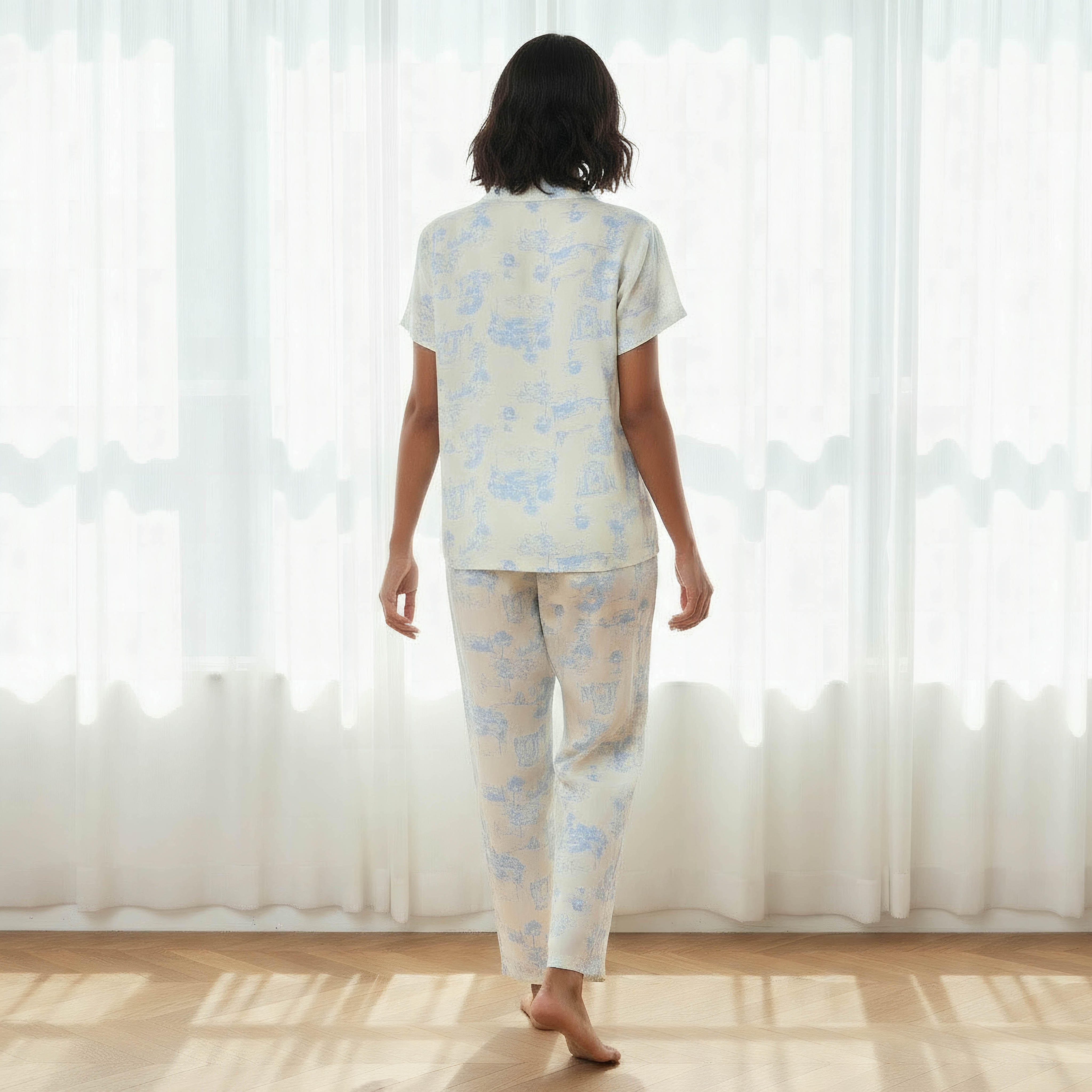 Pyjama Set Top and Pants with Eye Mask Viscose-women-clothing-nightwear-pyjamas-longsets-image-3