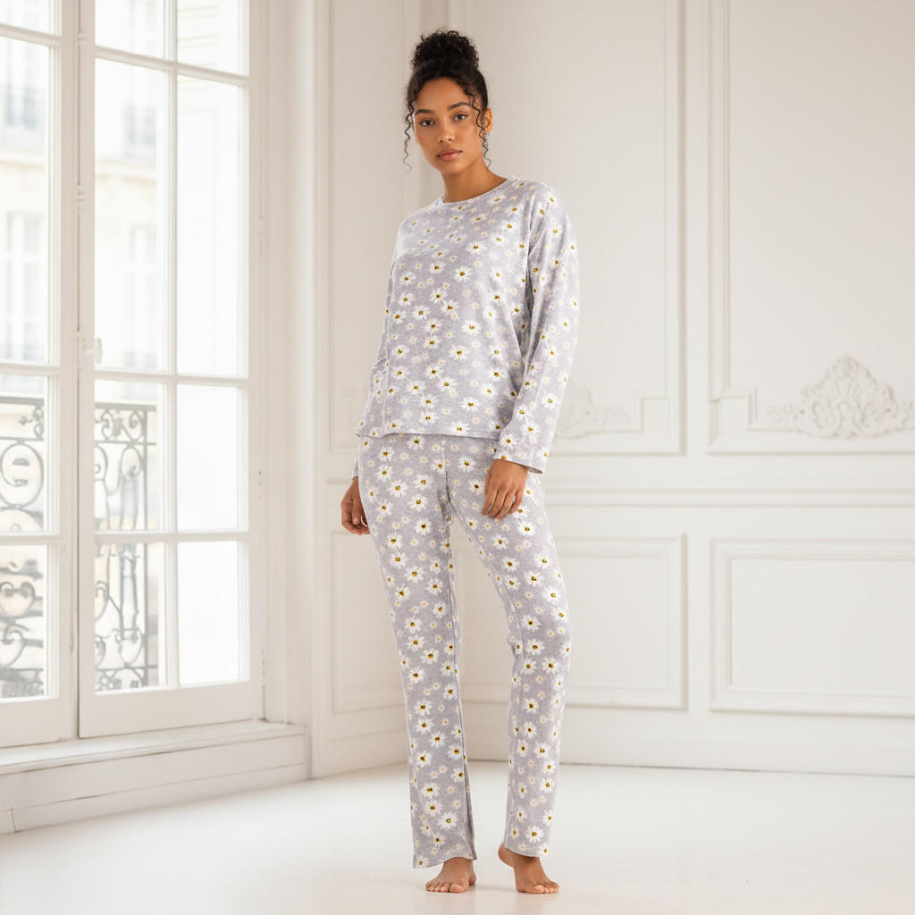 Pyjama Set T-shirt & Trousers-women-clothing-nightwear-pyjamas-longsets-image-1
