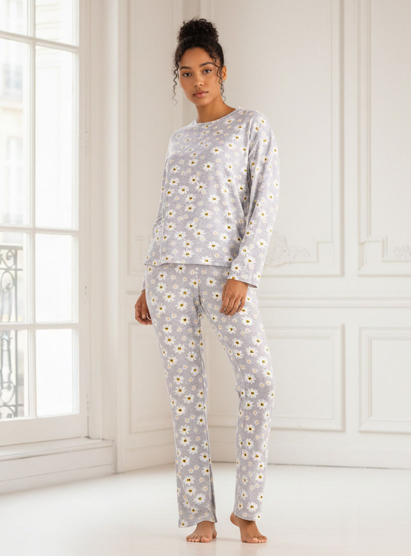 Pyjama Set T-shirt & Trousers-women-clothing-nightwear-pyjamas-longsets-image-1