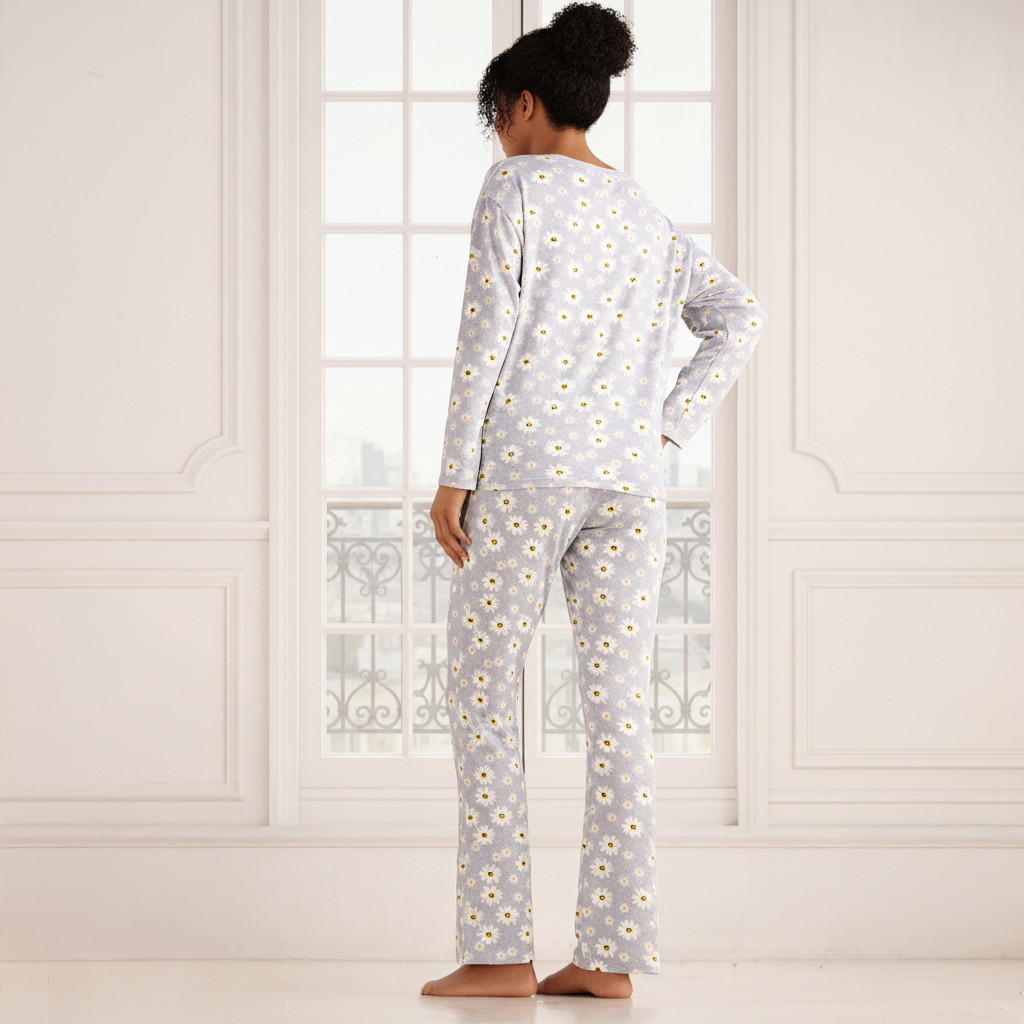 Pyjama Set T-shirt & Trousers-women-clothing-nightwear-pyjamas-longsets-image-3