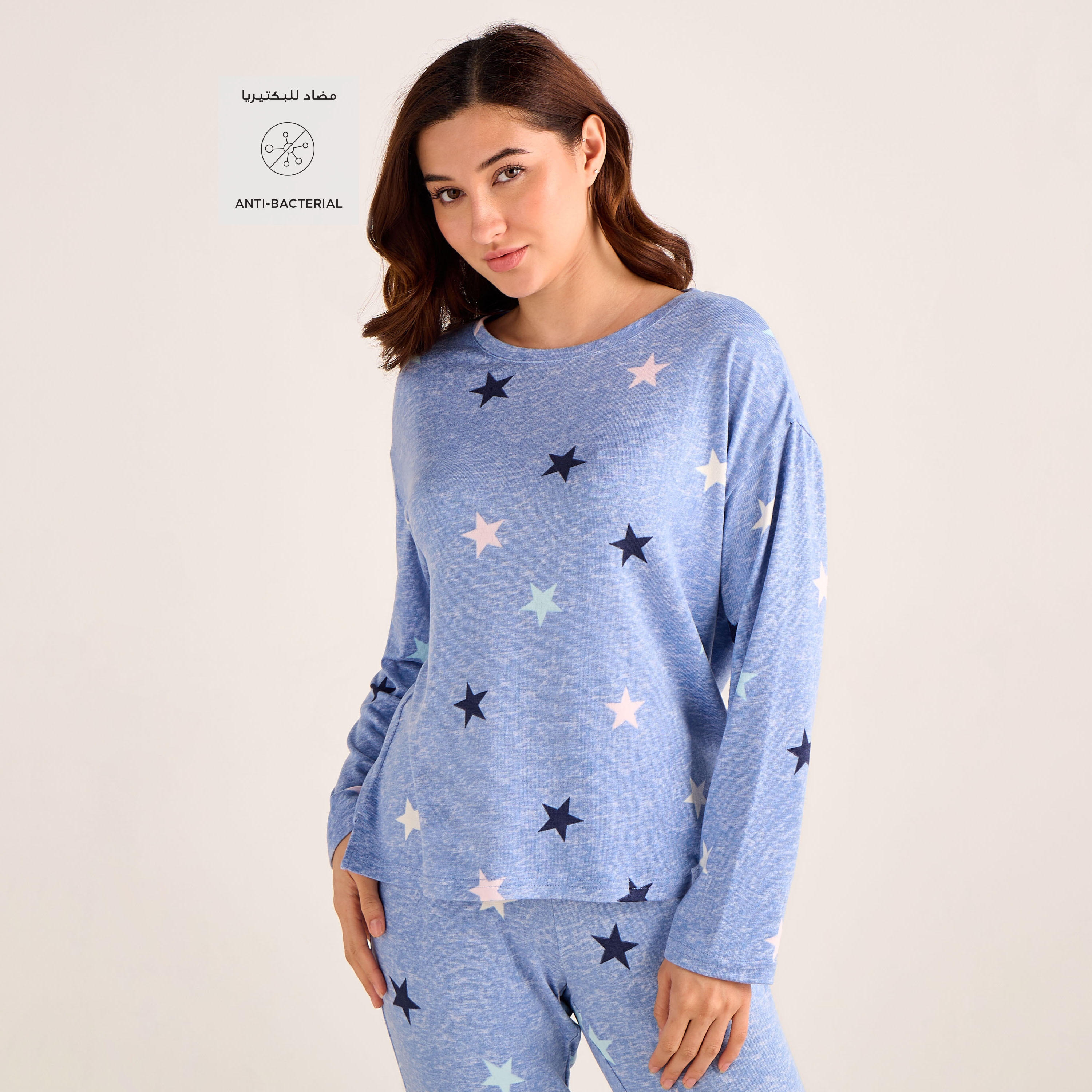Pyjama Set T-shirt & Trousers-women-clothing-nightwear-pyjamas-longsets-image-2