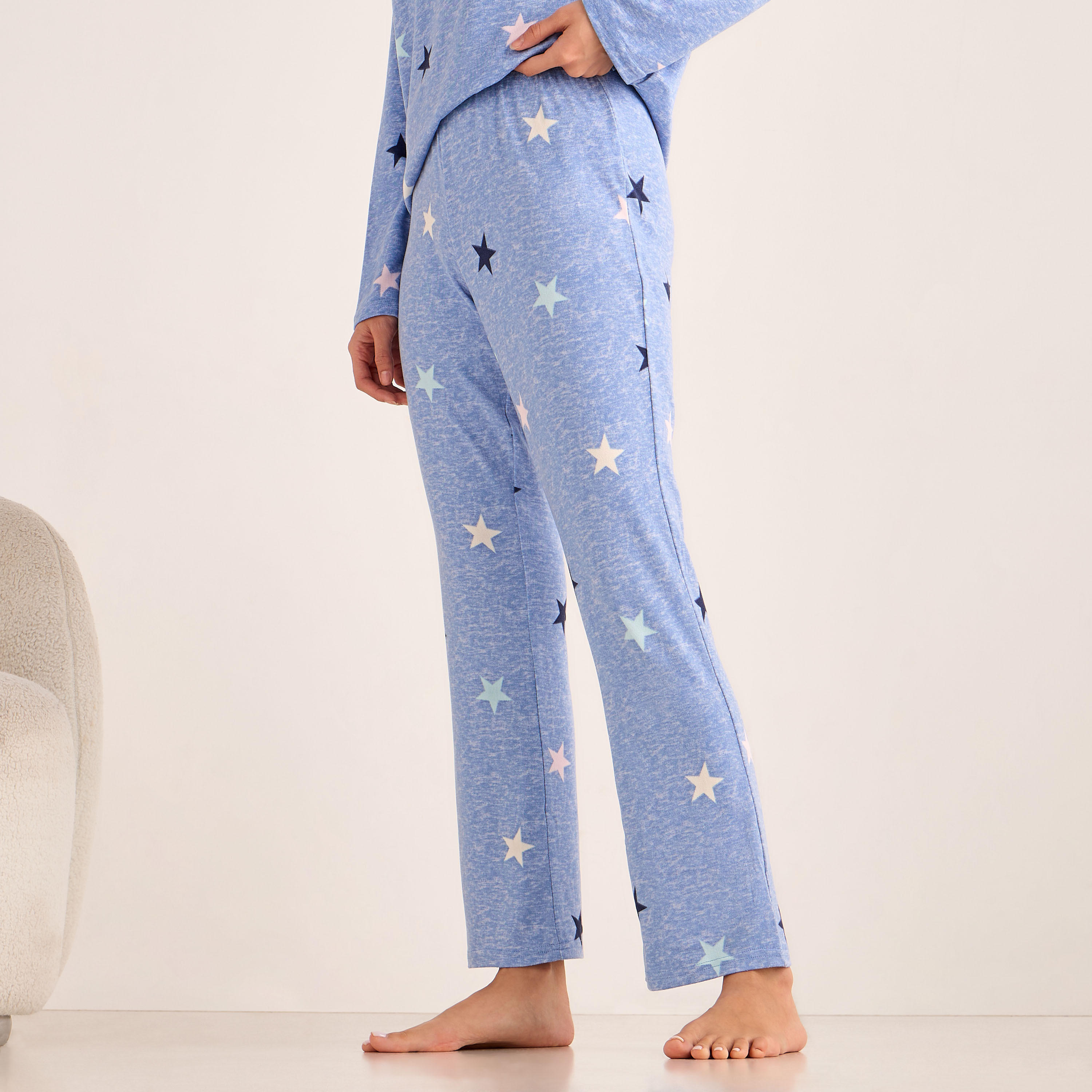 طقم بيجاما بنطلون وتيشيرت-women-clothing-nightwear-pyjamas-longsets-image-4