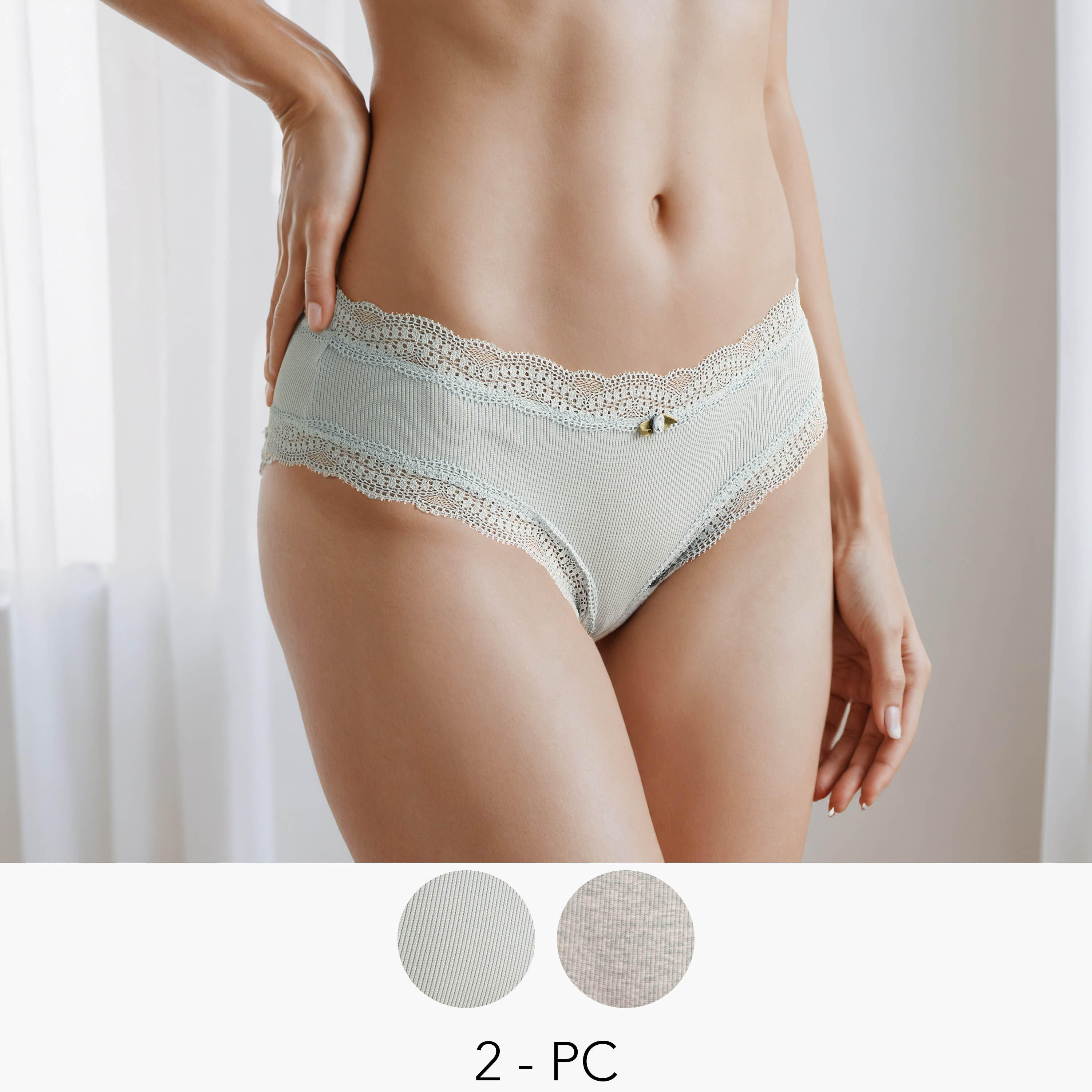 Set of 2 - Cheekster Briefs with Lace Trim-women-clothing-lingerie-panties-image-1