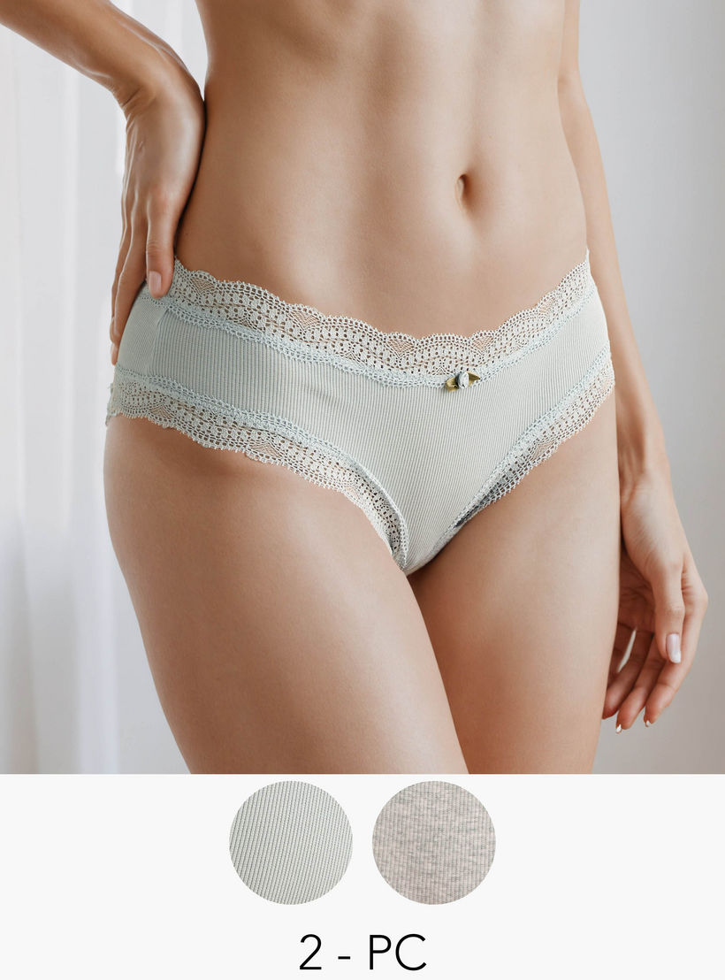 Set of 2 - Cheekster Briefs with Lace Trim-women-clothing-lingerie-panties-image-1