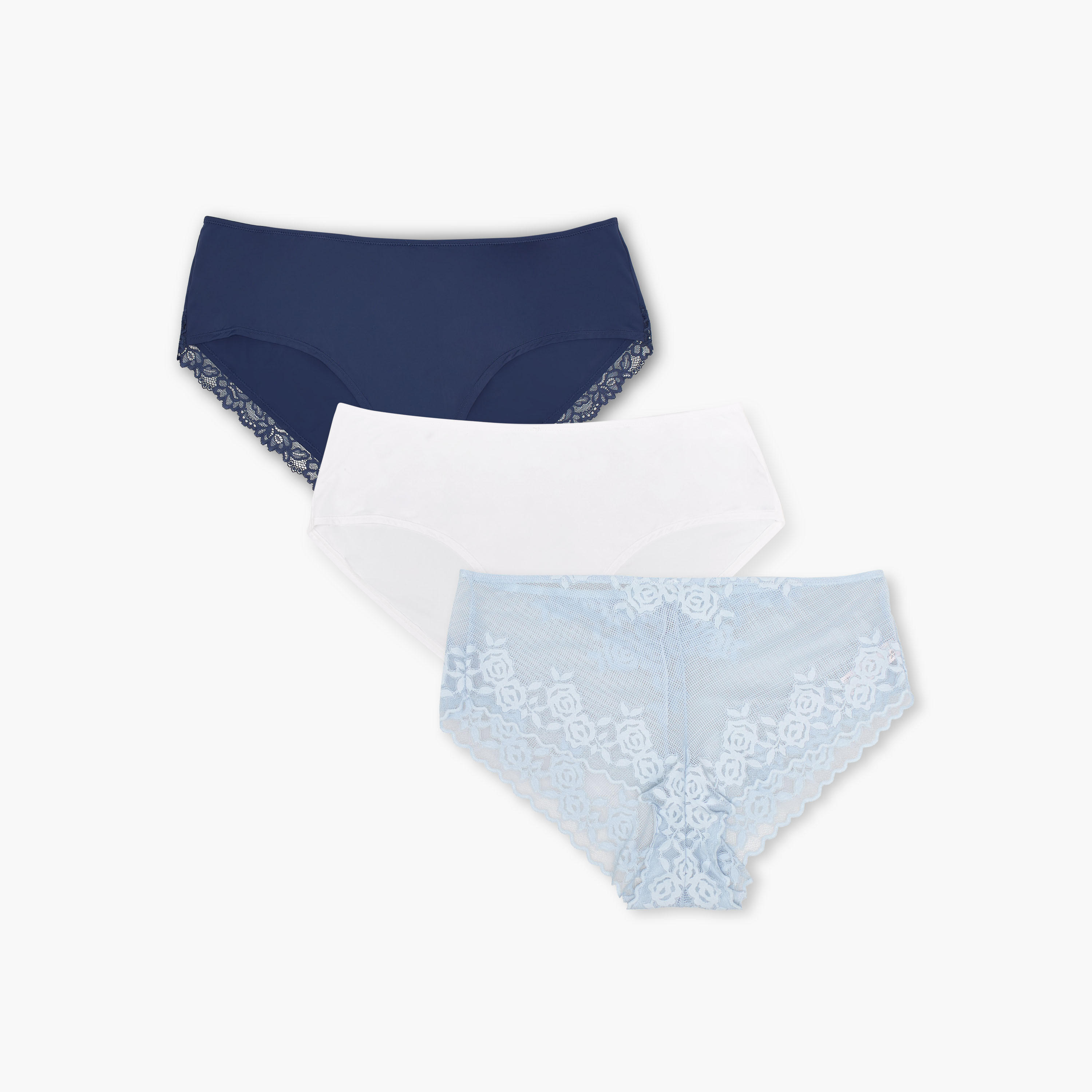 Set of 3 - Briefs Elasticated Waist-women-clothing-lingerie-panties-image-7