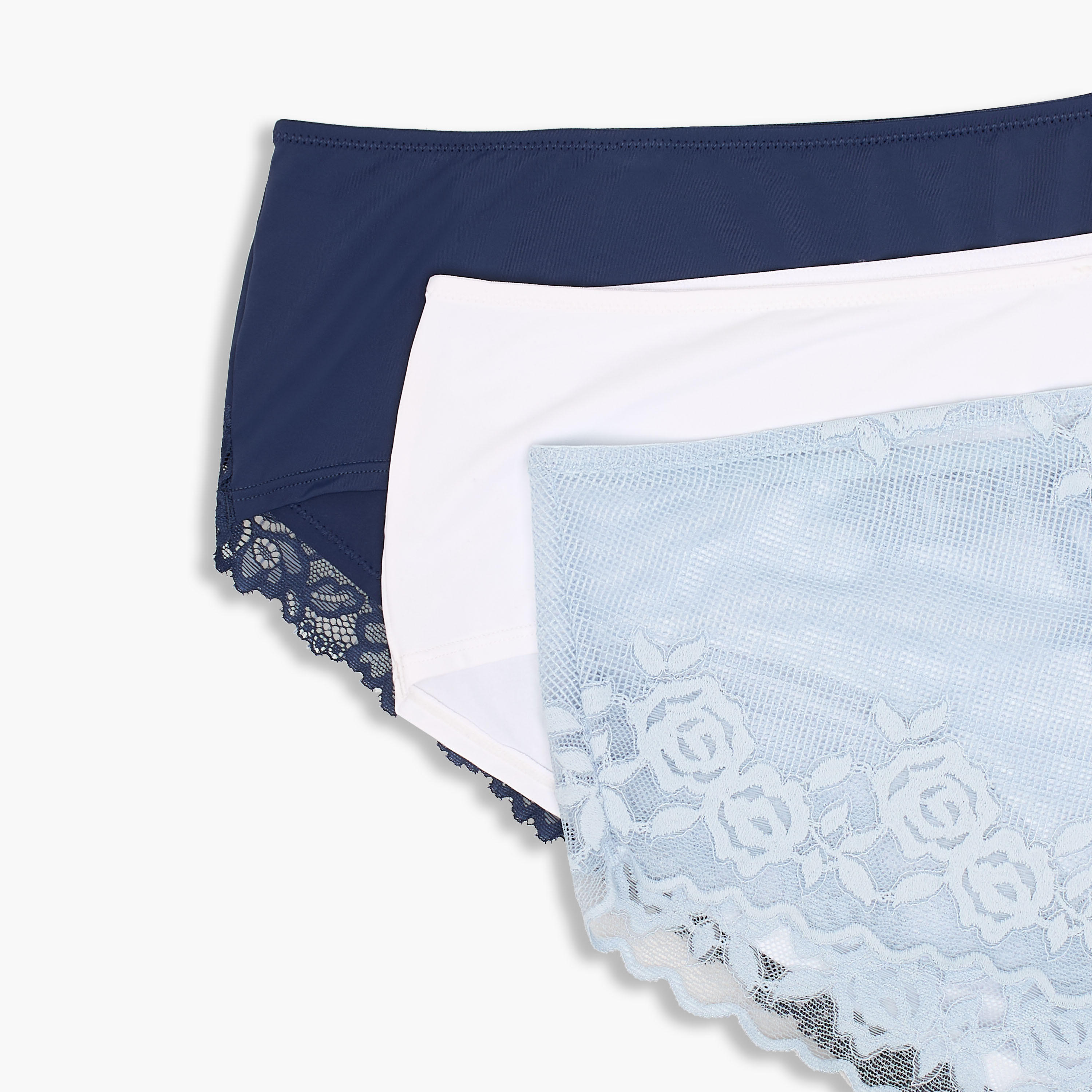 Set of 3 - Briefs Elasticated Waist-women-clothing-lingerie-panties-image-12