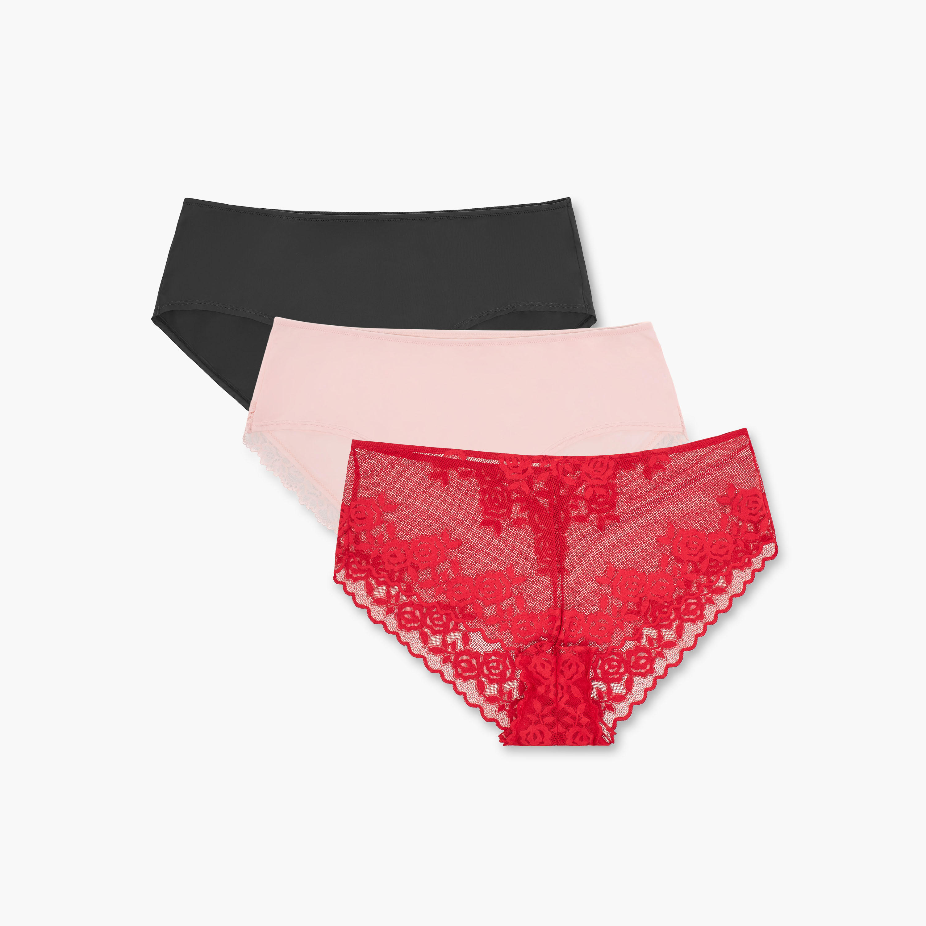 Set of 3 - Briefs Elasticated Waist-women-clothing-lingerie-panties-image-1