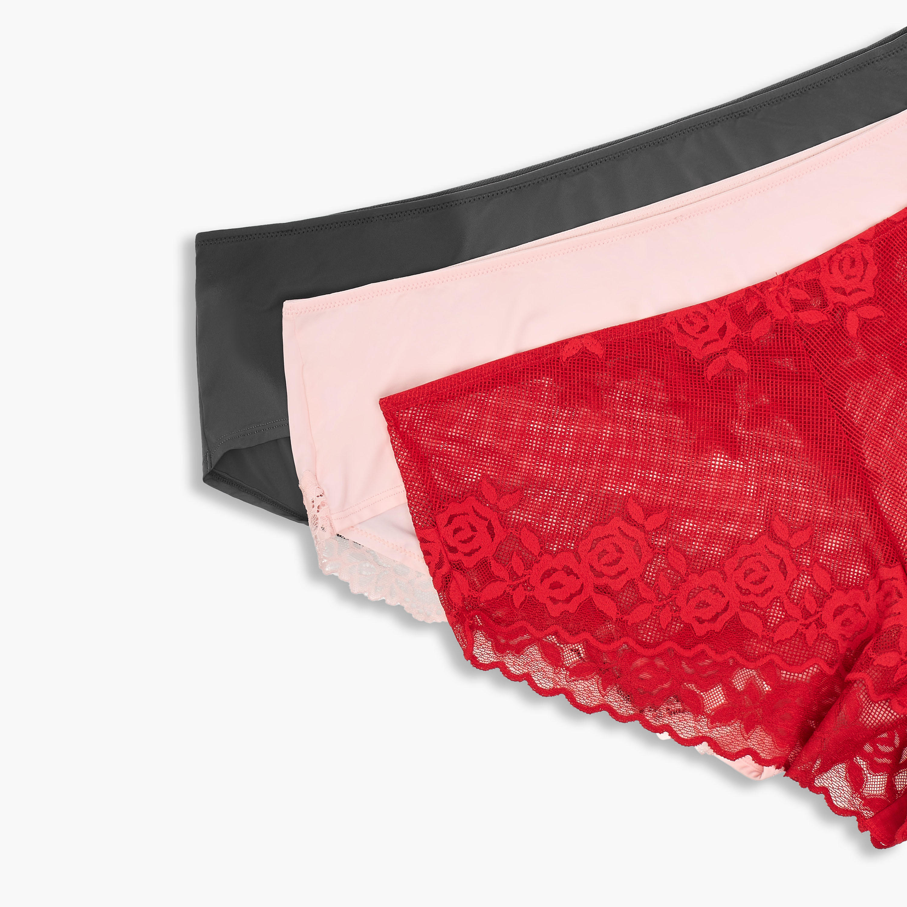 Set of 3 - Briefs Elasticated Waist-women-clothing-lingerie-panties-image-6