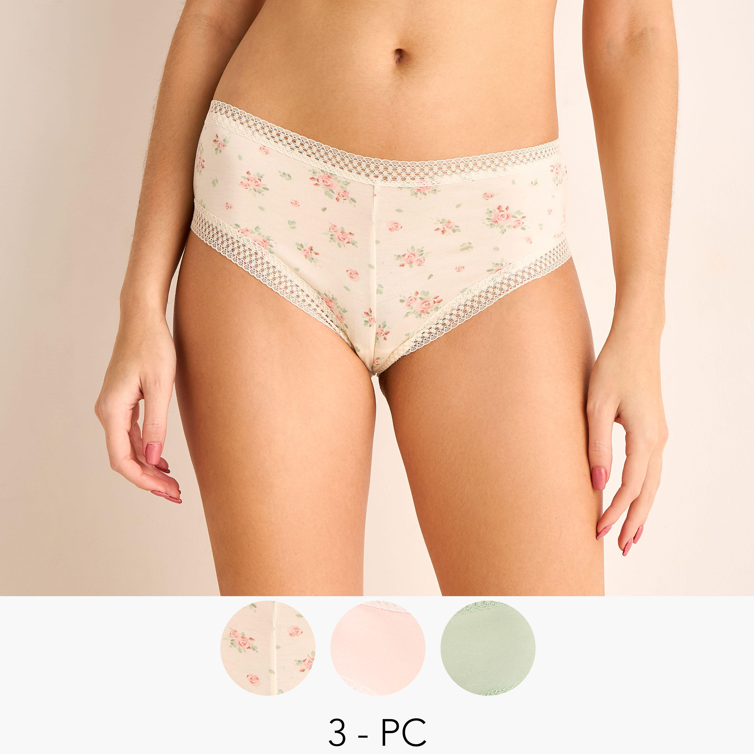 Set of 3 - Cheeksters with Lace Trim-women-clothing-lingerie-panties-image-1