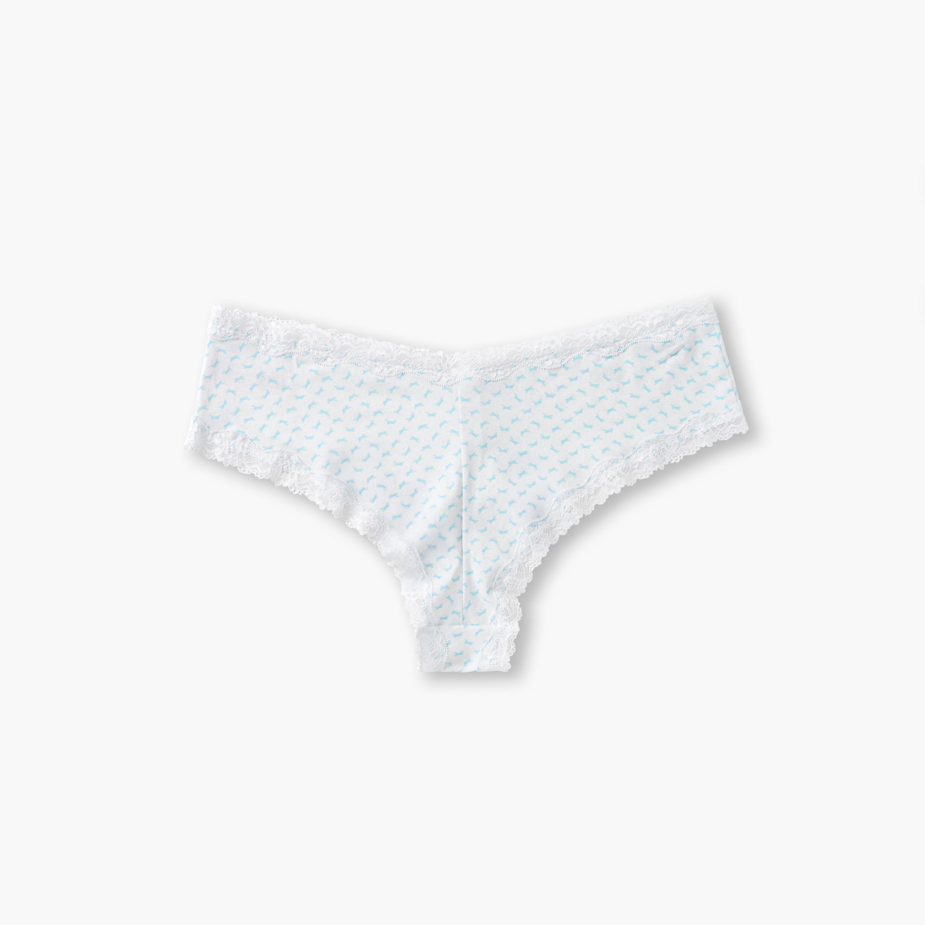 Brazillain Brief with Bow and Lace Detail-women-clothing-lingerie-panties-image-2