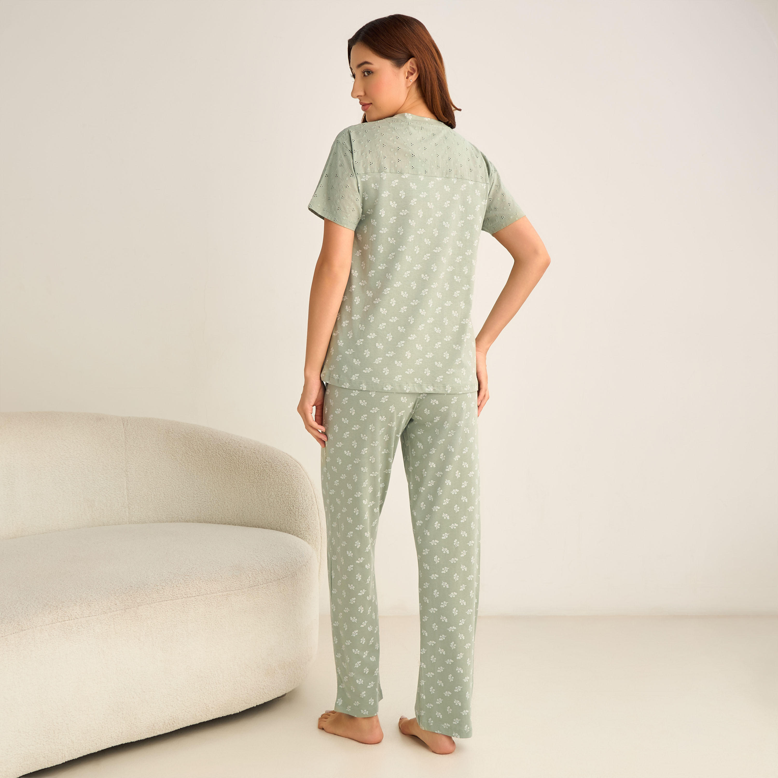 Pyjama Set T-shirt & Cotton Pants-women-clothing-nightwear-pyjamas-longsets-image-3