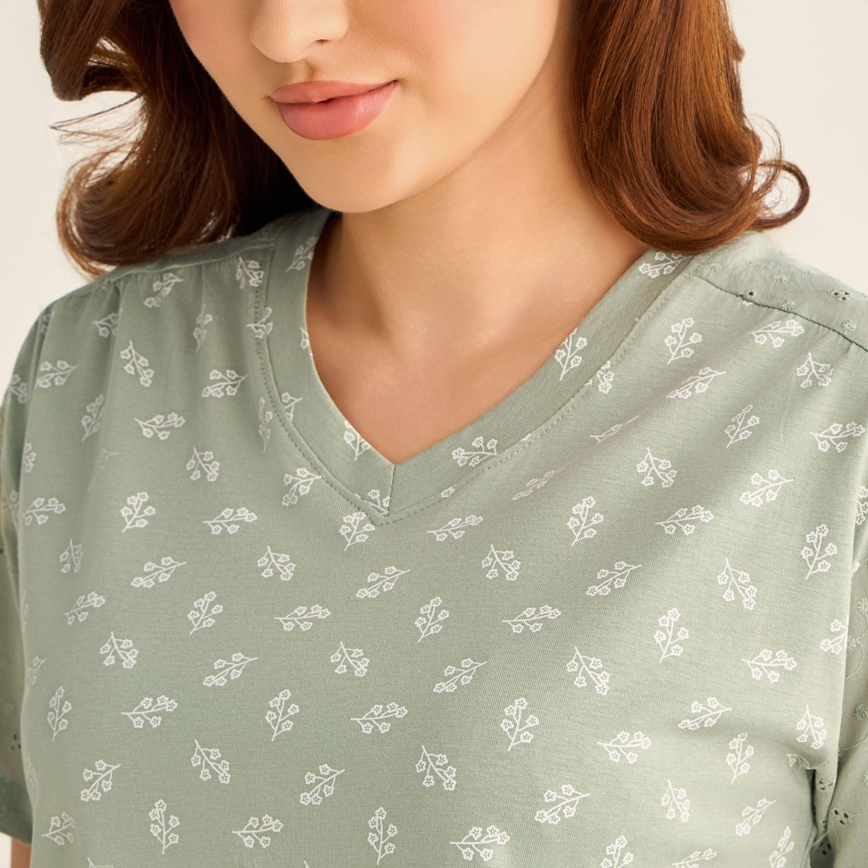 Pyjama Set T-shirt & Cotton Pants-women-clothing-nightwear-pyjamas-longsets-image-5