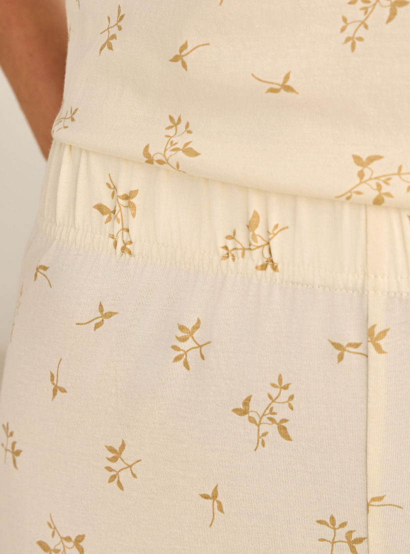 طقم بيجاما قطن تيشيرت وبنطلون-women-clothing-nightwear-pyjamas-longsets-image-6