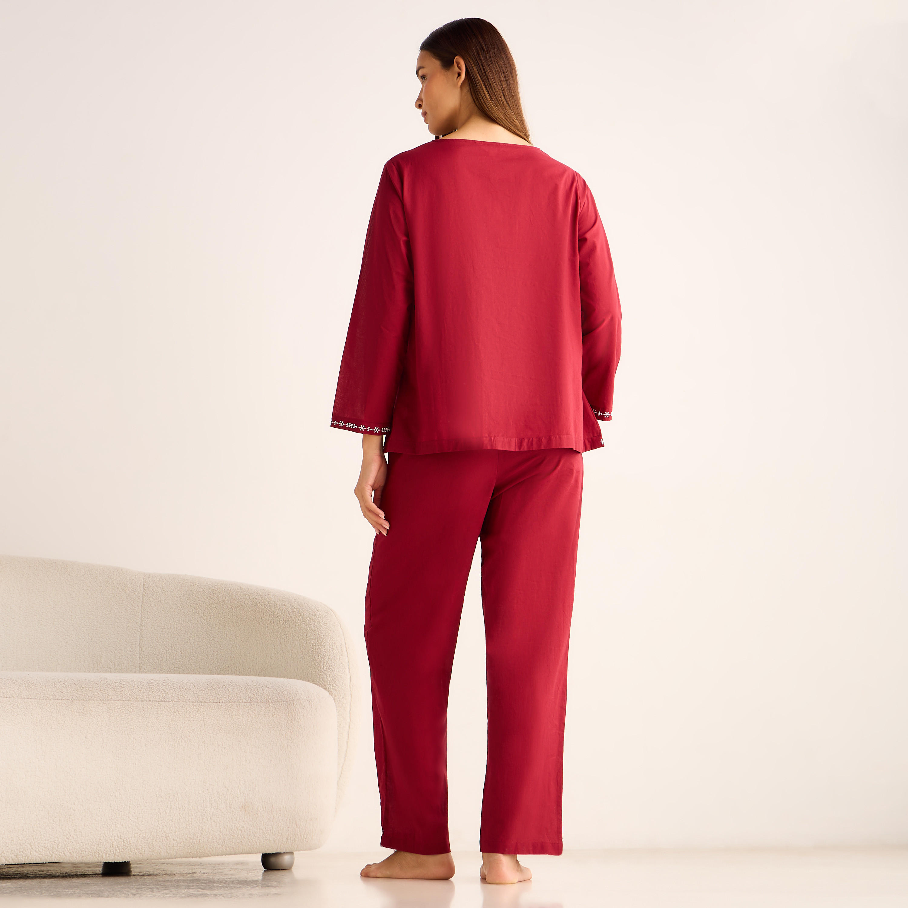 Pyjama Set Top and Pants Cotton-women-clothing-nightwear-pyjamas-longsets-image-3