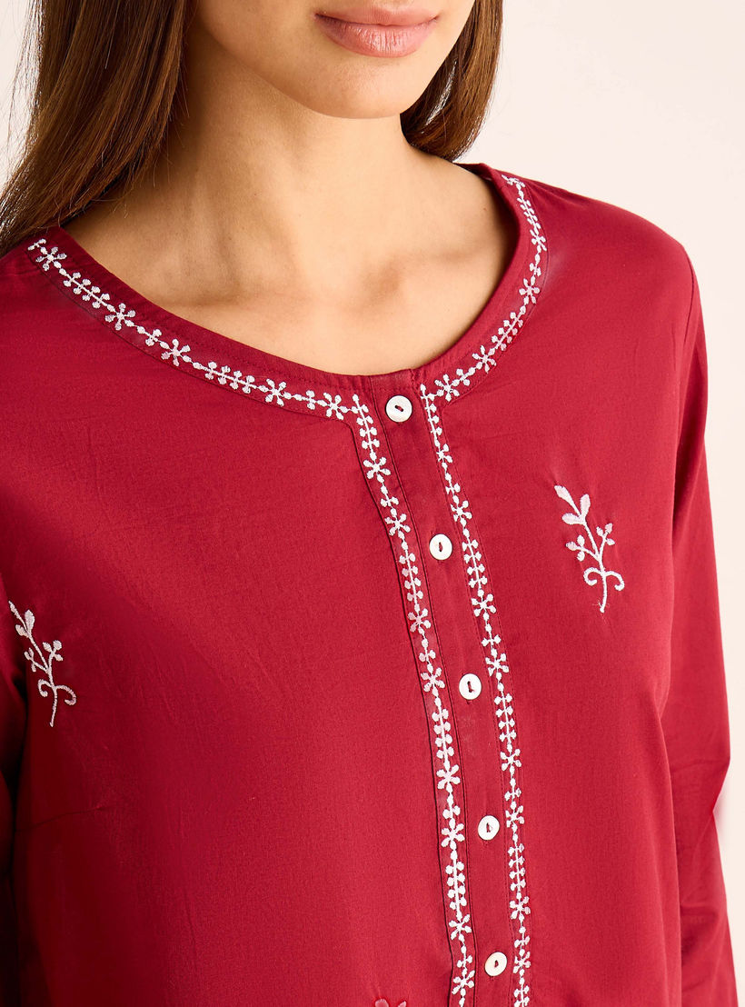 Pyjama Set Top and Pants Cotton-women-clothing-nightwear-pyjamas-longsets-image-5
