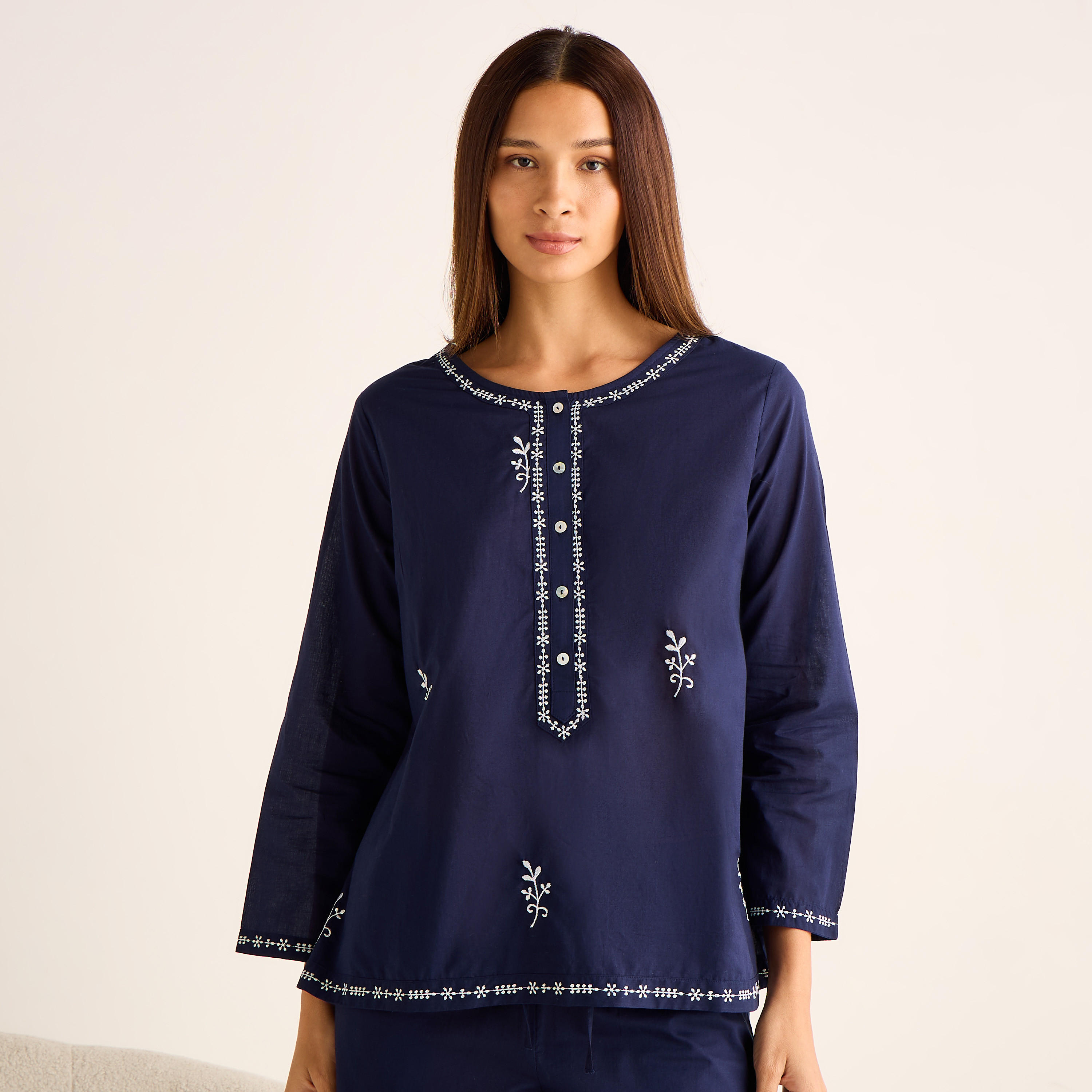 Pyjama Set Top and Pants Cotton-women-clothing-nightwear-pyjamas-longsets-image-2