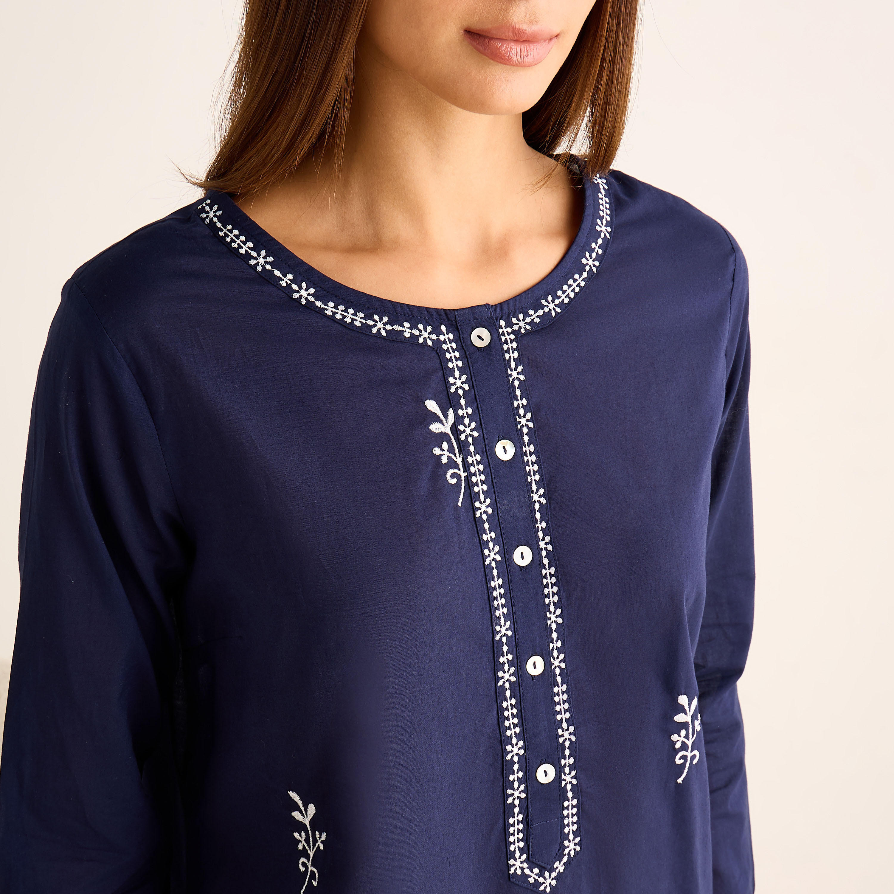 Pyjama Set Top and Pants Cotton-women-clothing-nightwear-pyjamas-longsets-image-5