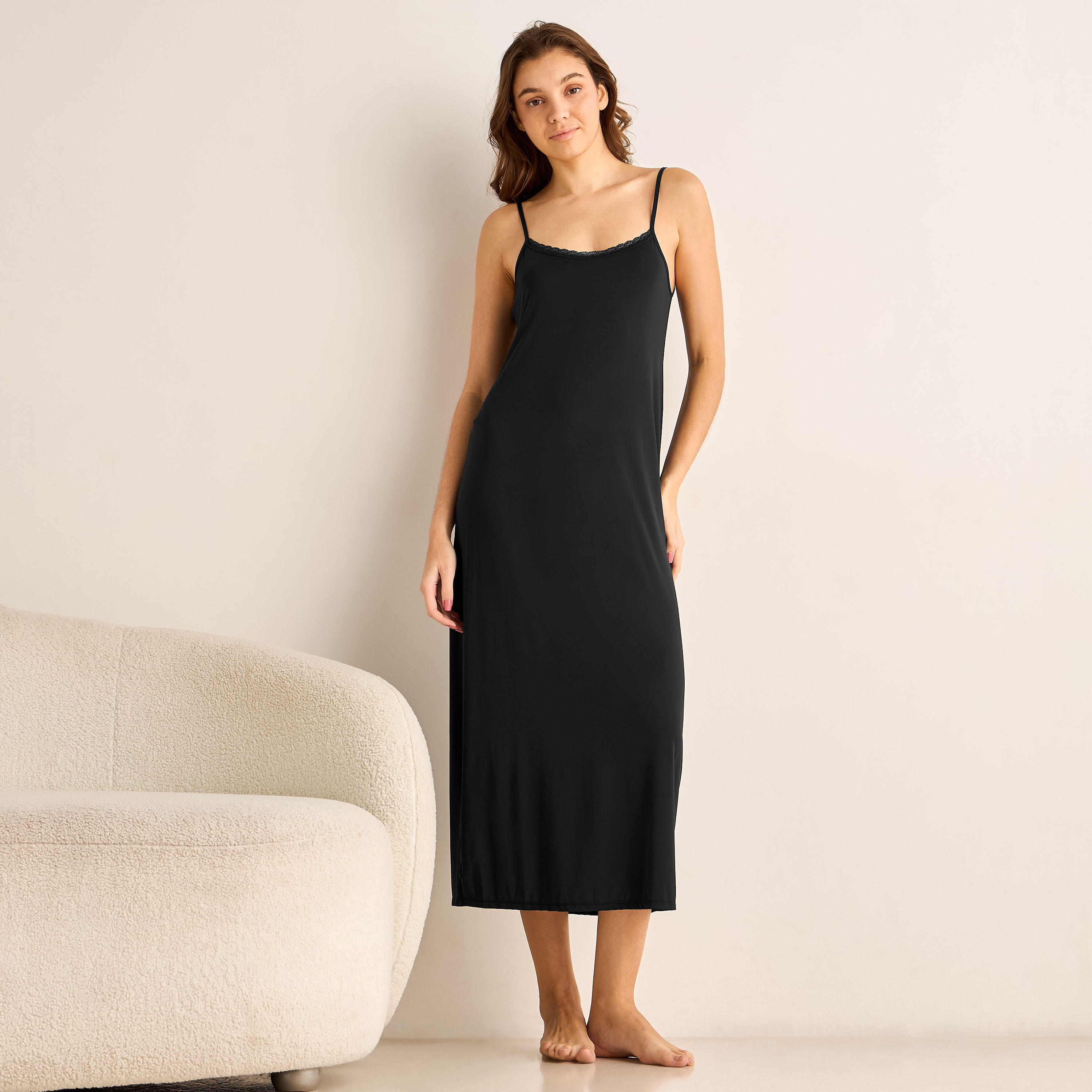 فستان نوم دون أكمام بدانتيل-women-clothing-nightwear-nighties-image-5