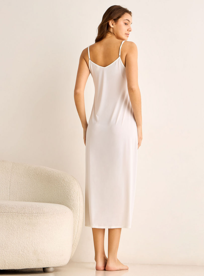 فستان نوم دون أكمام بدانتيل-women-clothing-nightwear-nighties-image-3