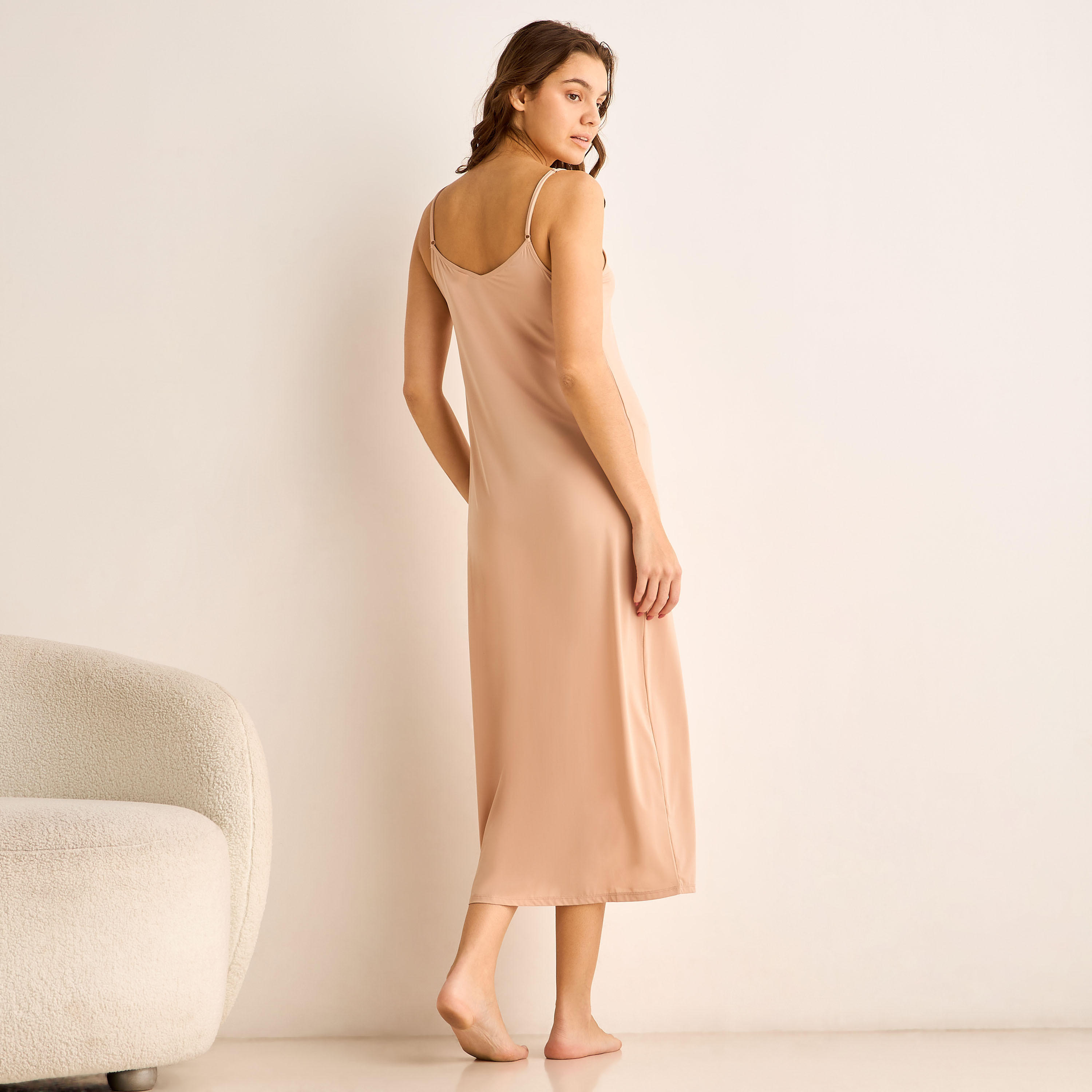 Midi Slip Dress Sleeveless Lace Trim-women-clothing-nightwear-nighties-image-3