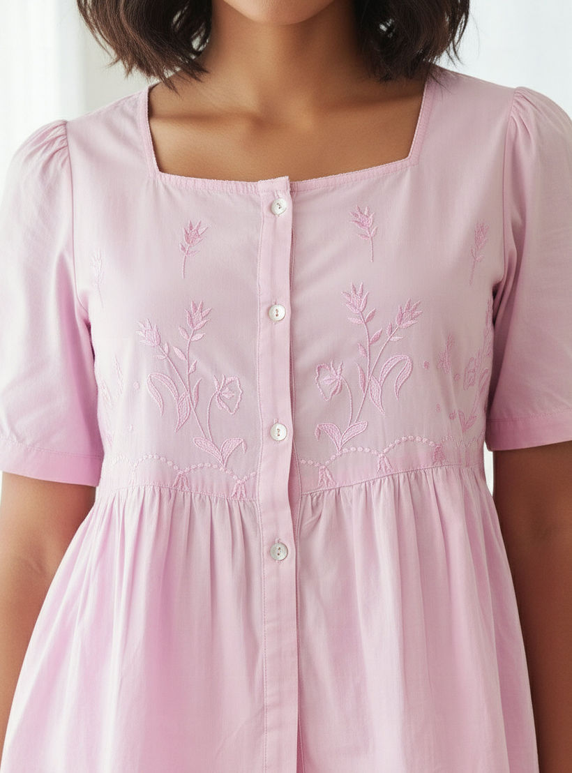 Pyjama Set Button Down Top & Trousers Cotton-women-clothing-nightwear-pyjamas-longsets-image-5