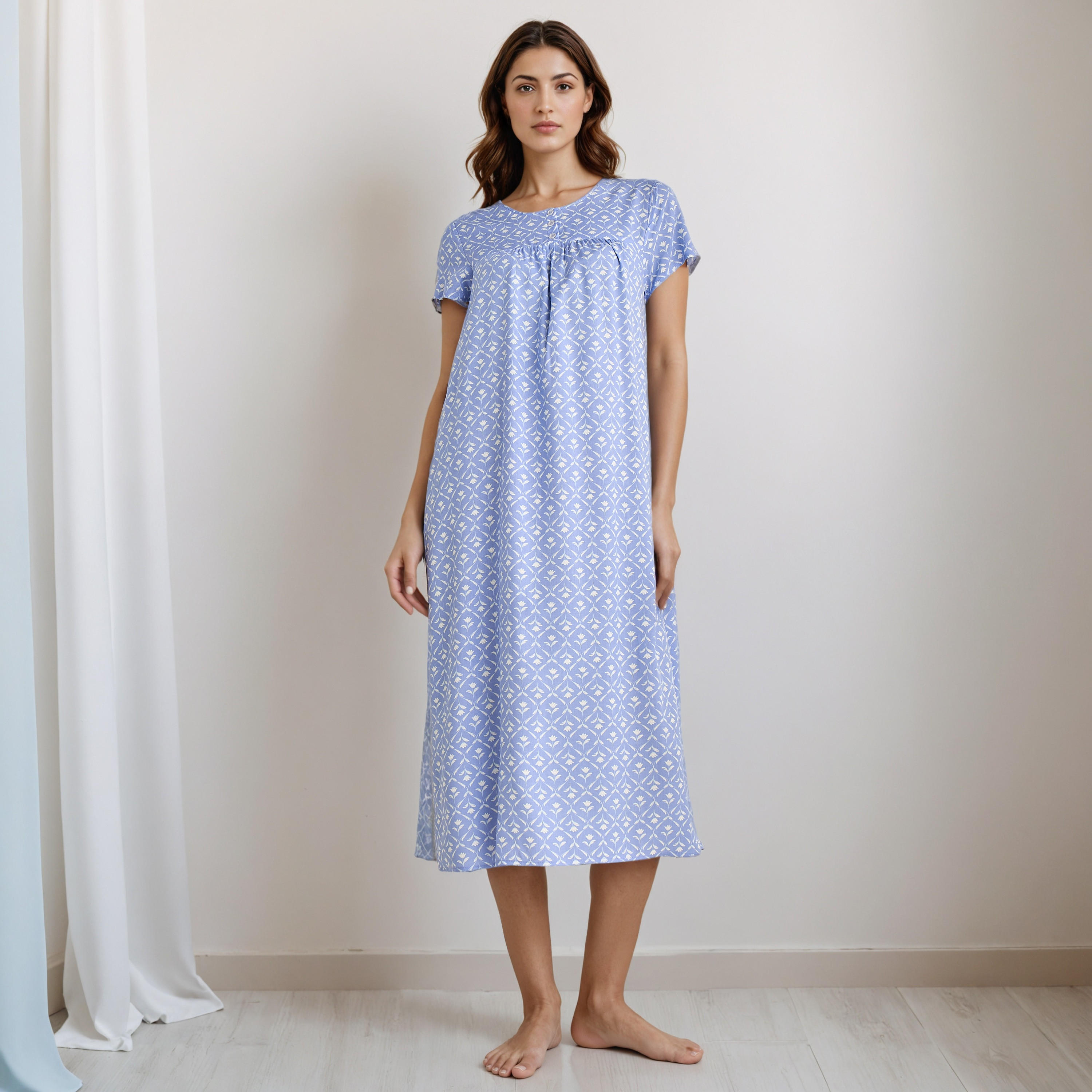 قميص نوم ميدي برقبة مستديرة-women-clothing-nightwear-nighties-image-1
