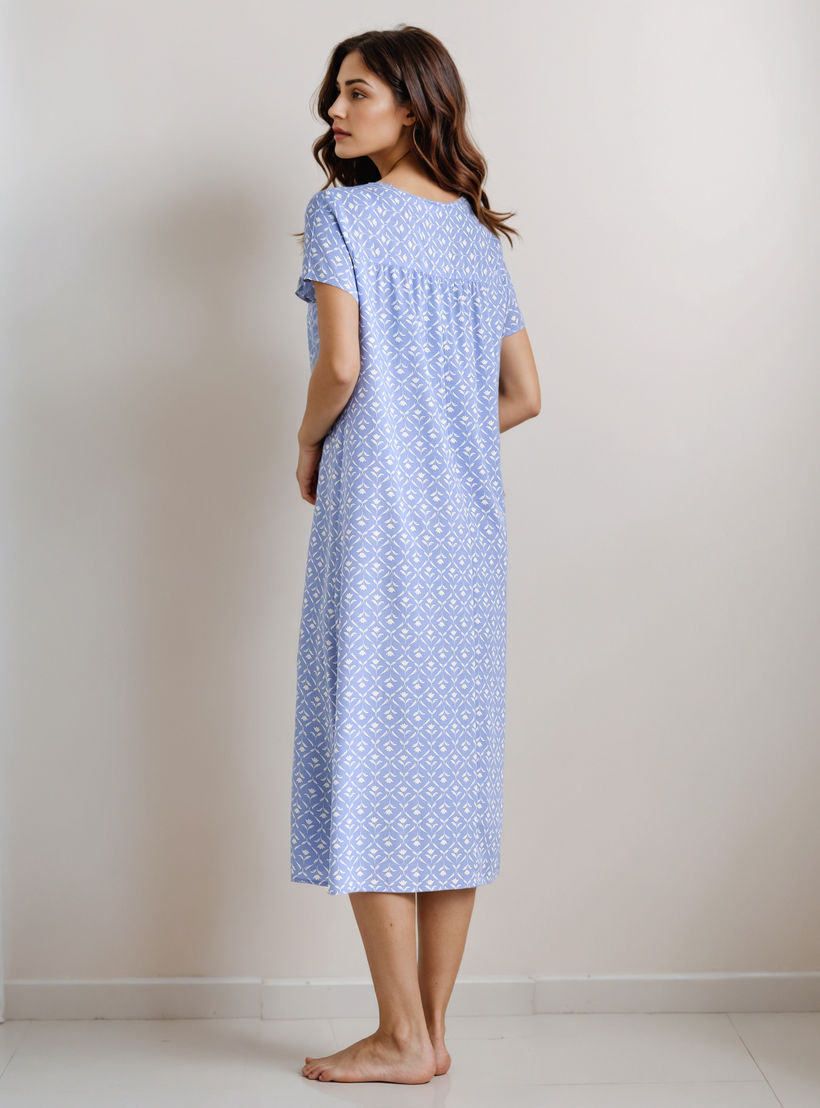 Nighty Midi Viscose with Round Neck-women-clothing-nightwear-nighties-image-2