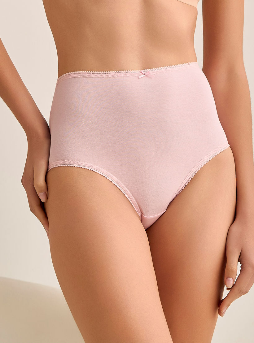 Set of 5 - Full Briefs High Waist with Lace Trim-women-clothing-lingerie-panties-image-6