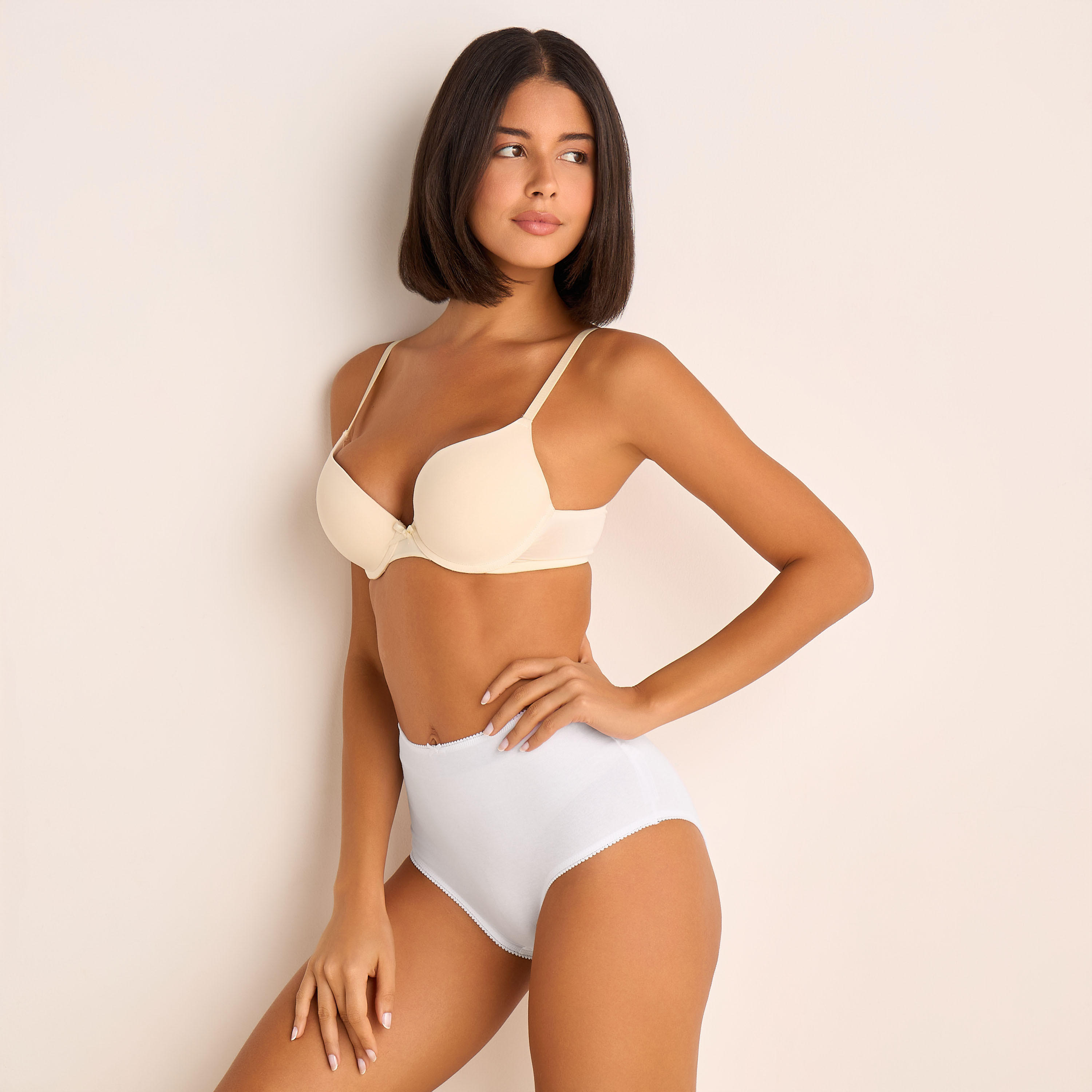 Set of 5 - Full Briefs High Waist Bow Accent-women-clothing-lingerie-panties-image-5