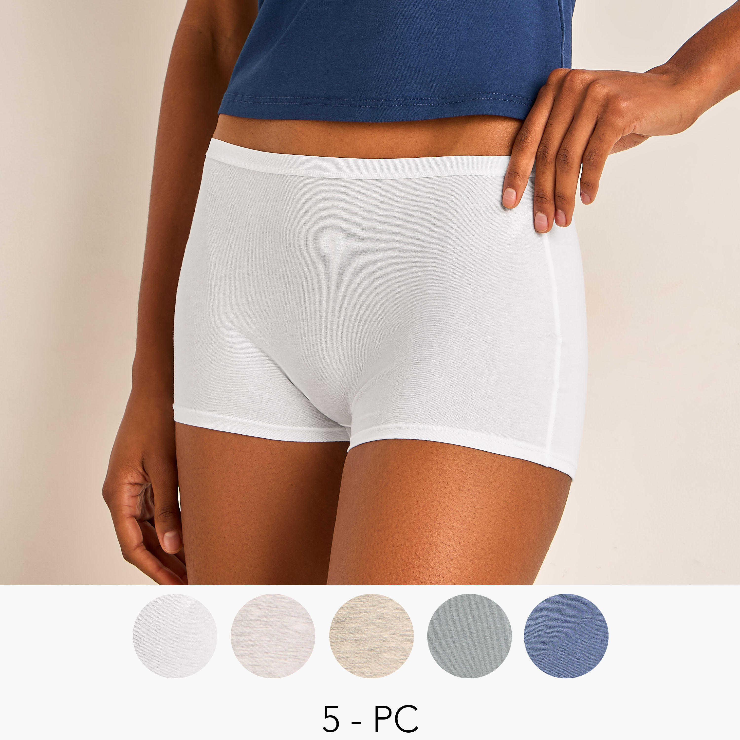 Set of 5 - Boxer Briefs-women-clothing-lingerie-panties-image-1