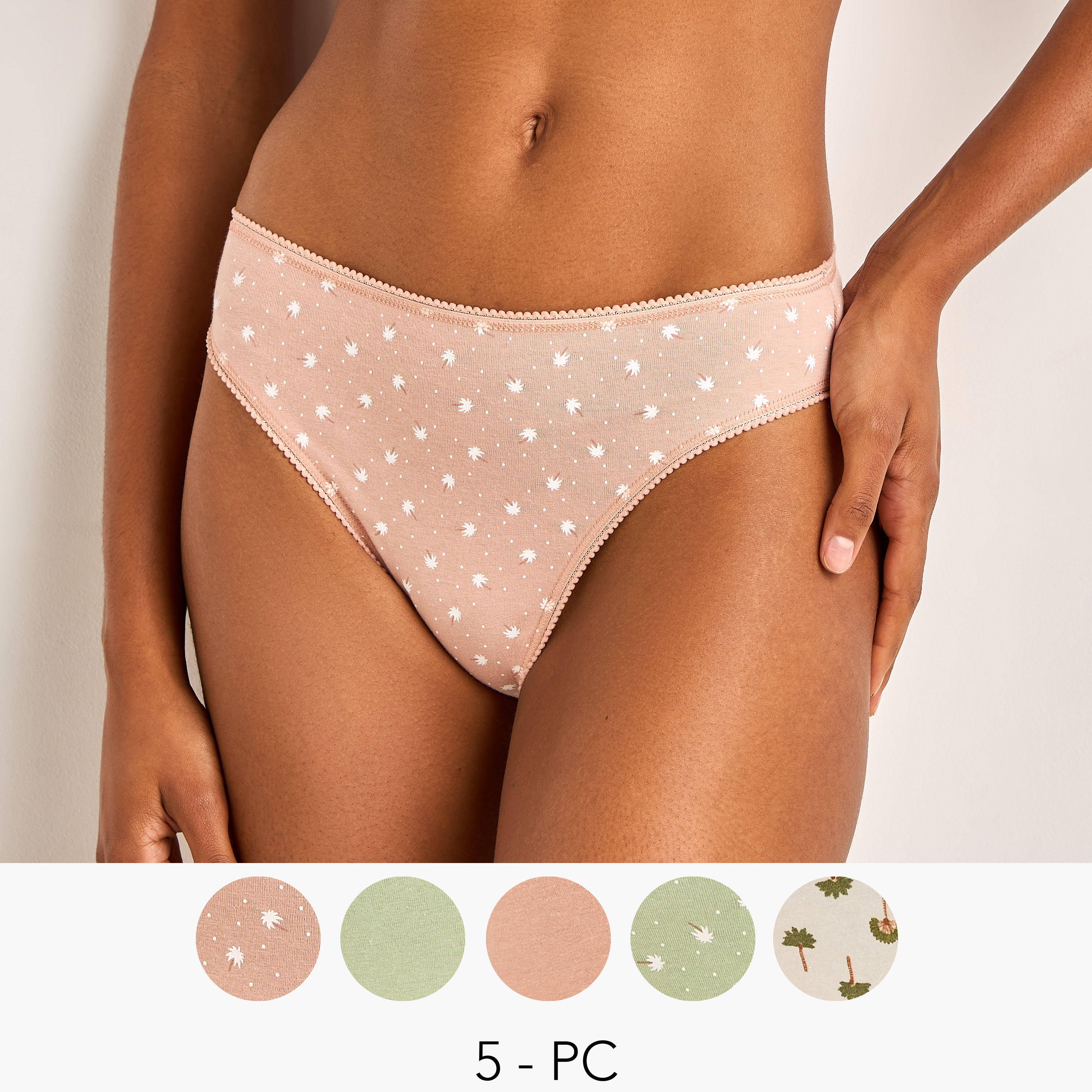 Set of 5 - Bikini Briefs with Assorted Design-women-clothing-lingerie-panties-image-1