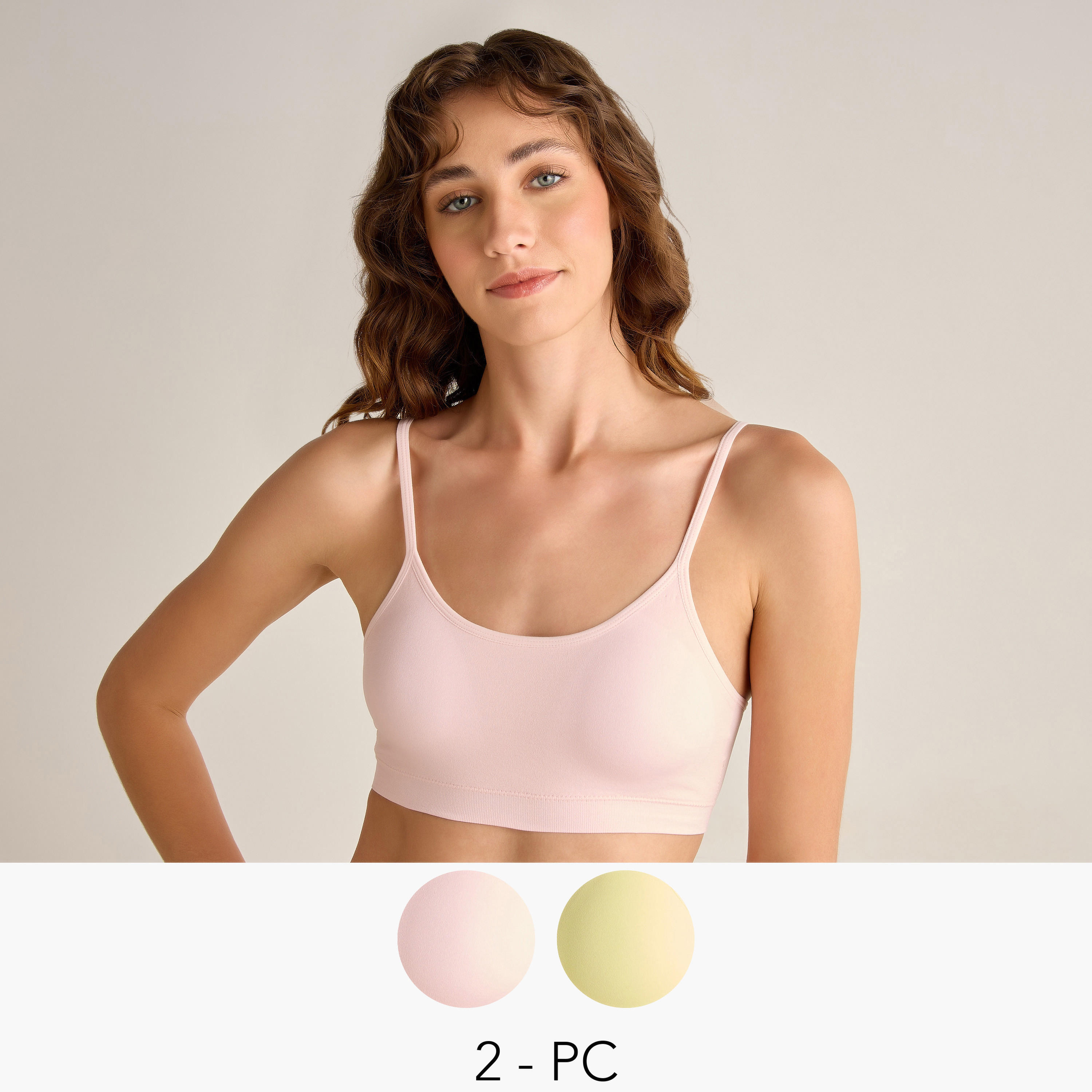 صدرية بدون درزات بتغطية متوسطة - طقم من 2-women-clothing-lingerie-bras-image-7