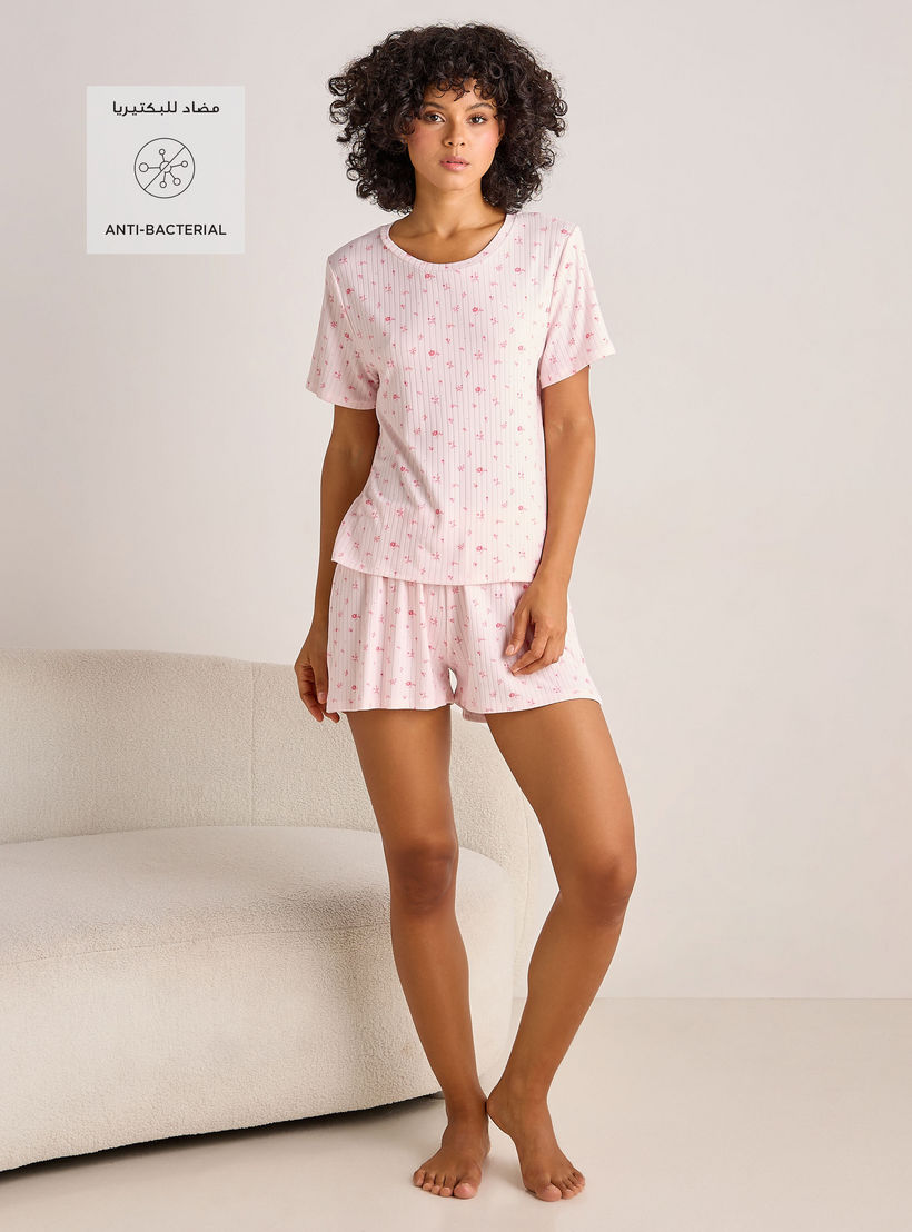 شورت مضلع بارز الملمس-women-clothing-nightwear-pyjamas-bottoms-image-4