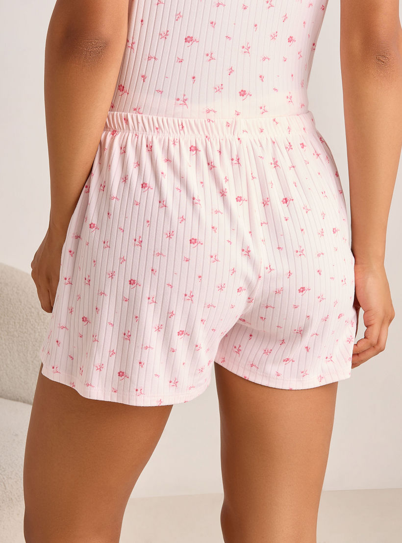 شورت مضلع بارز الملمس-women-clothing-nightwear-pyjamas-bottoms-image-2