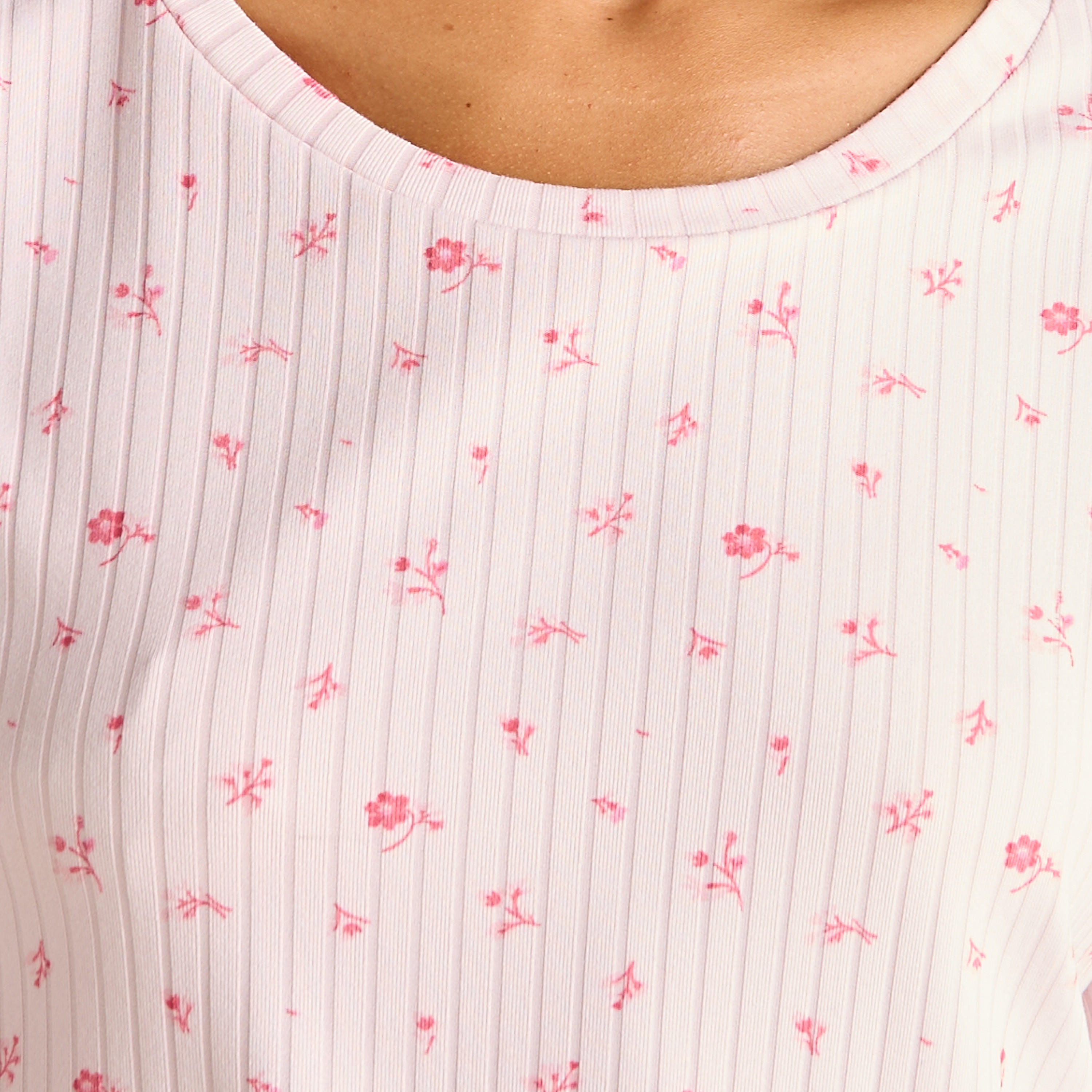 Floral Print Pyjama Set T-shirt-women-clothing-nightwear-pyjamas-tops-image-4